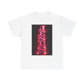 Jesus Flame Graphic Tee - Bold Vertical Neon Cross Christian T-Shirt