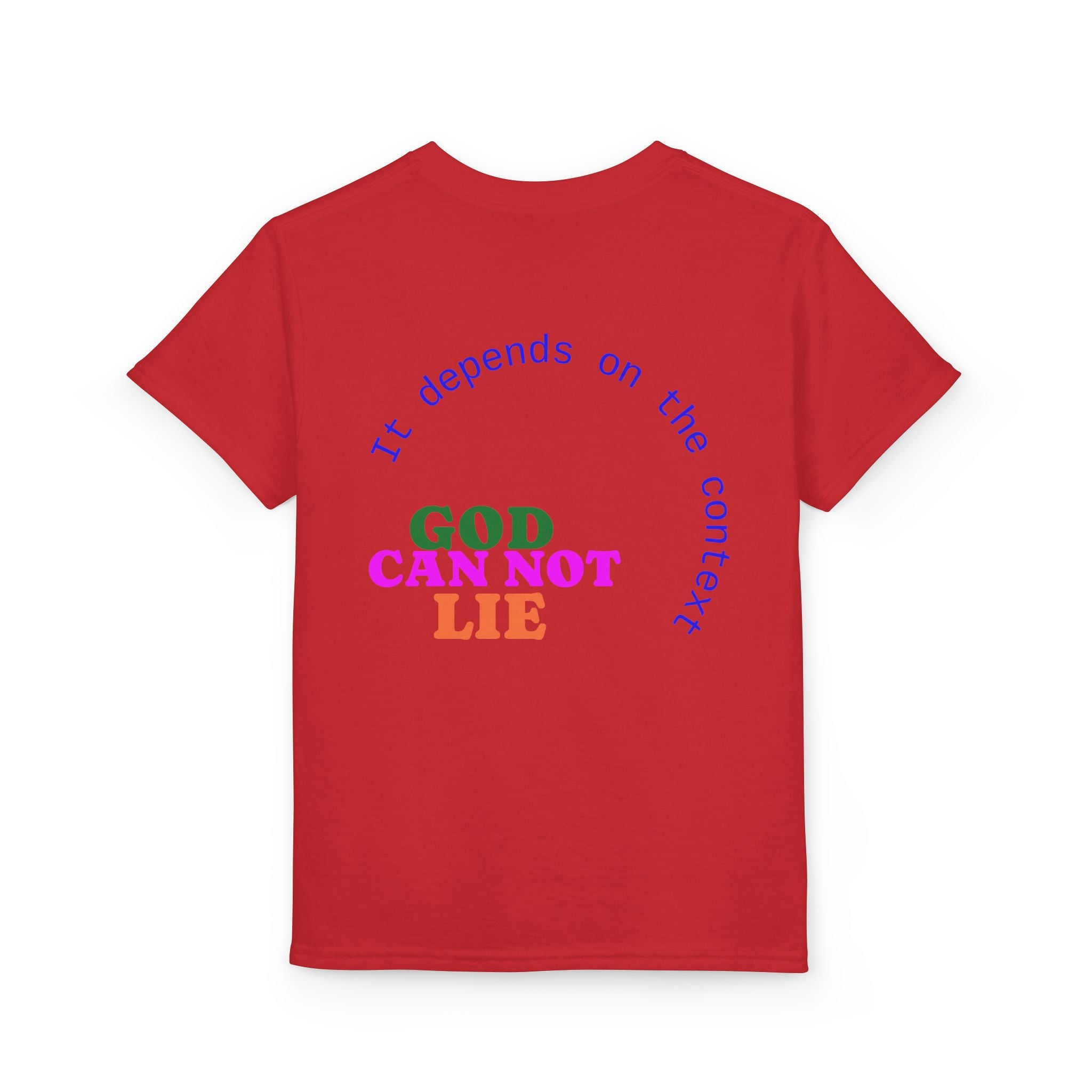Youth T-Shirt — "What God Cannot Do Does Not Exist" Colorful Faith Graphic