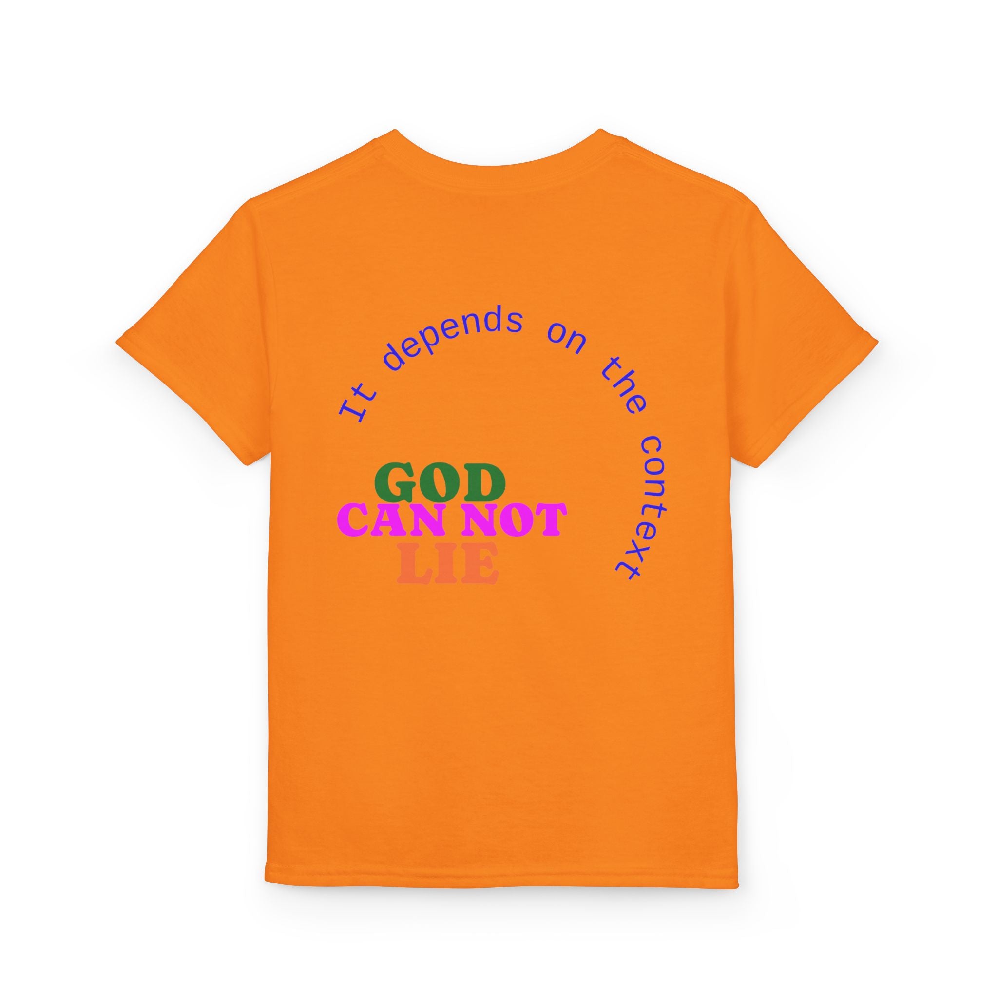 Youth T-Shirt — "What God Cannot Do Does Not Exist" Colorful Faith Graphic