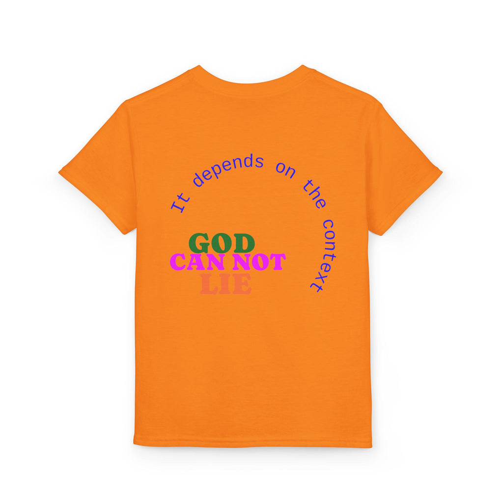 Youth T-Shirt — "What God Cannot Do Does Not Exist" Colorful Faith Graphic