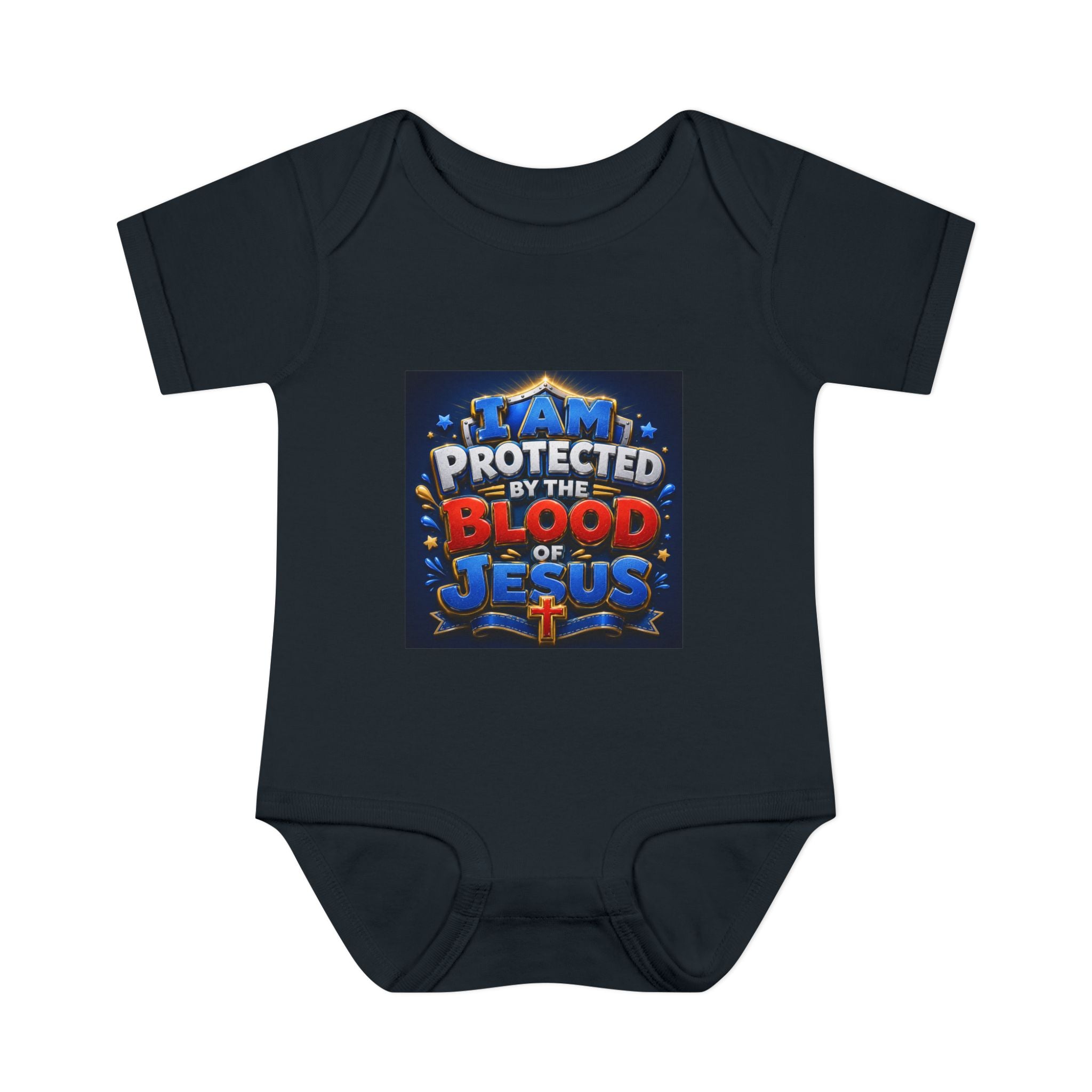 Infant Bodysuit - "I Am Protected by the Blood of Jesus" Christian Baby Onesie, Religious Newborn Gift