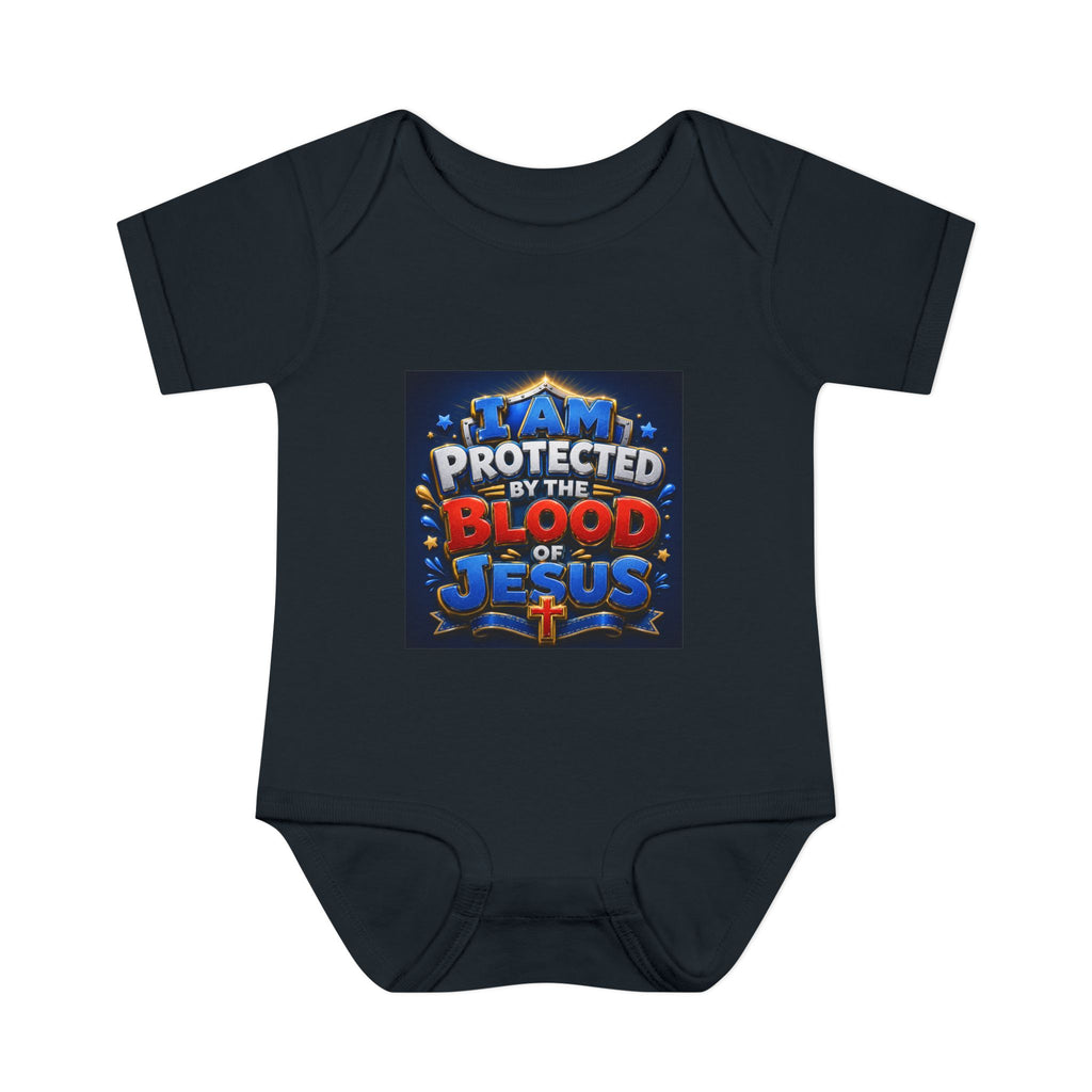 Infant Bodysuit - "I Am Protected by the Blood of Jesus" Christian Baby Onesie, Religious Newborn Gift