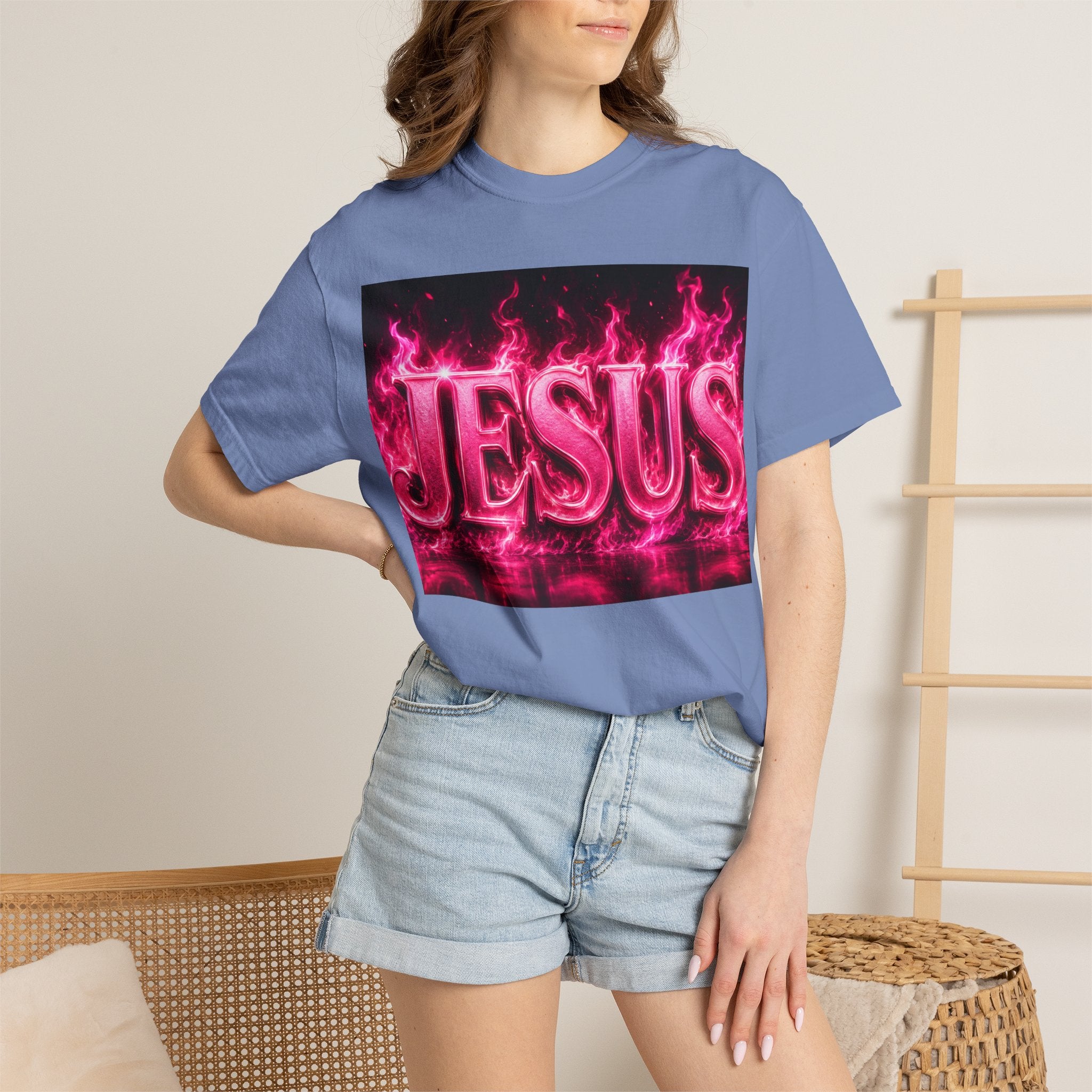 Jesus Pink Flame T-Shirt