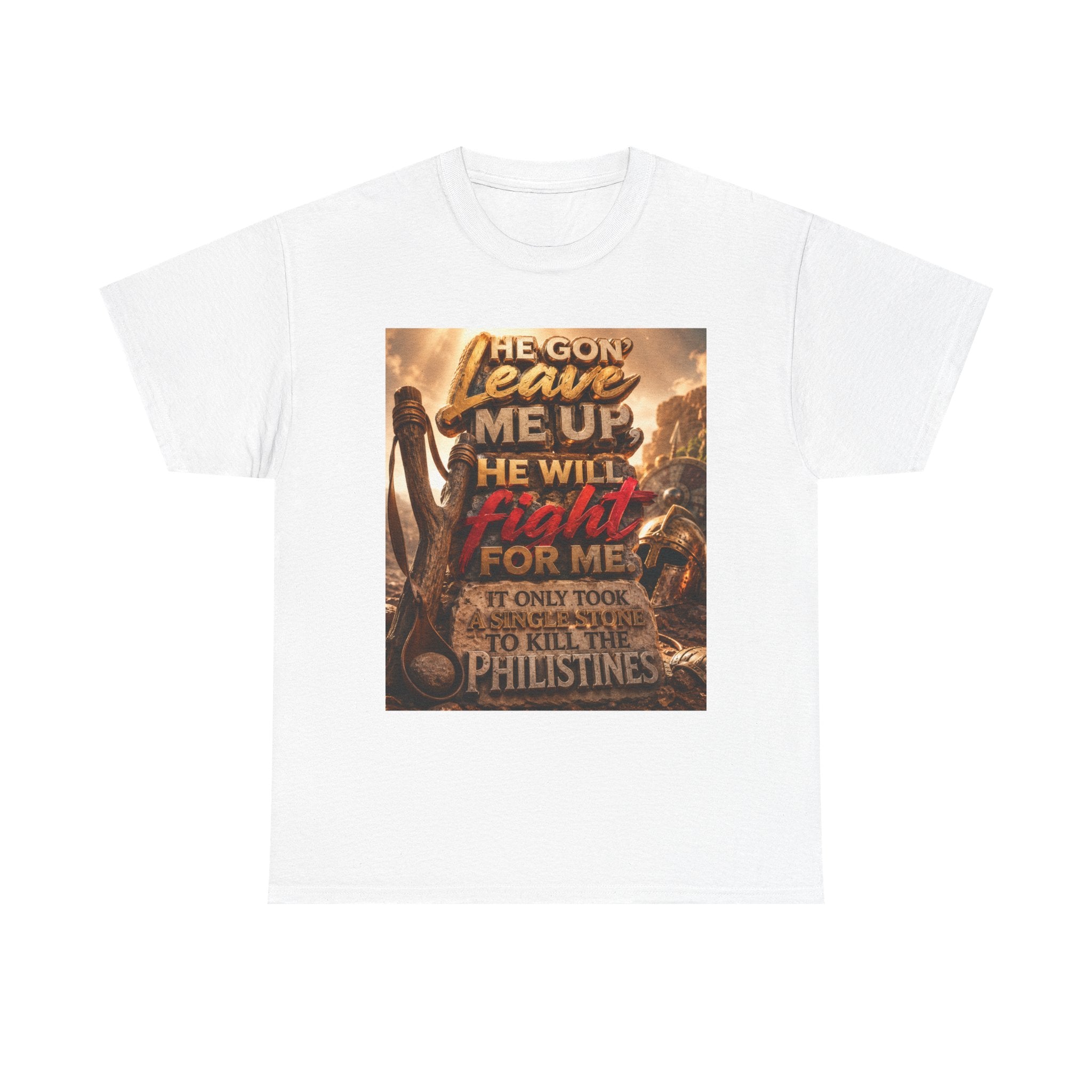 Christian Yahweh T‑Shirt — "The Lord Will Fight for Me" Biblical Warfare Tee