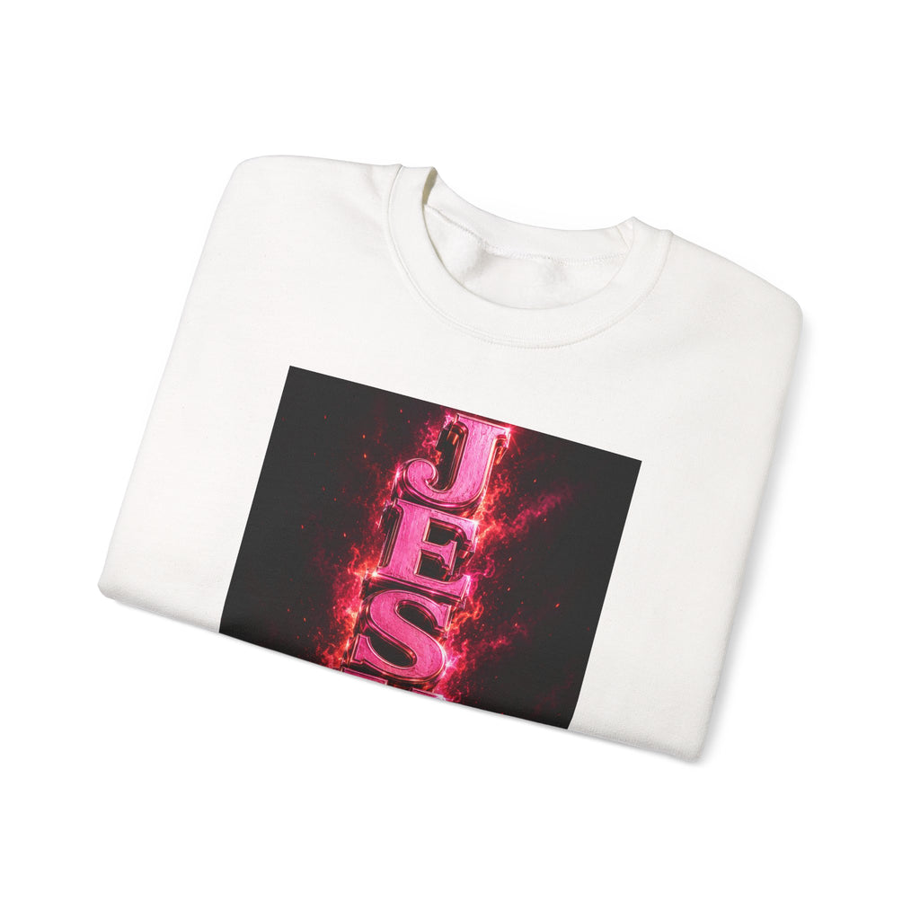 Jesus Vertical Flame Crewneck Sweatshirt