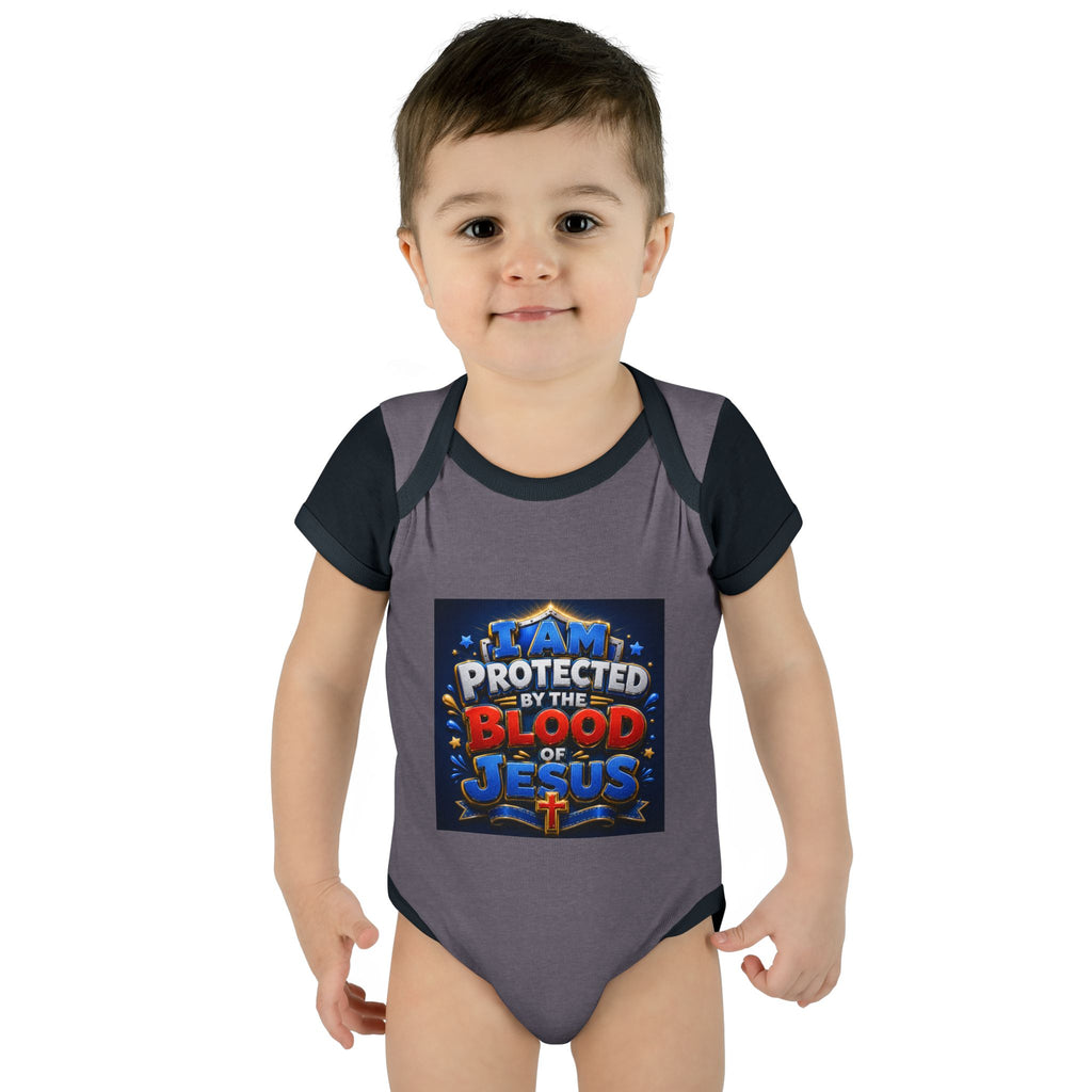 Infant Bodysuit - "I Am Protected by the Blood of Jesus" Christian Baby Onesie, Religious Newborn Gift