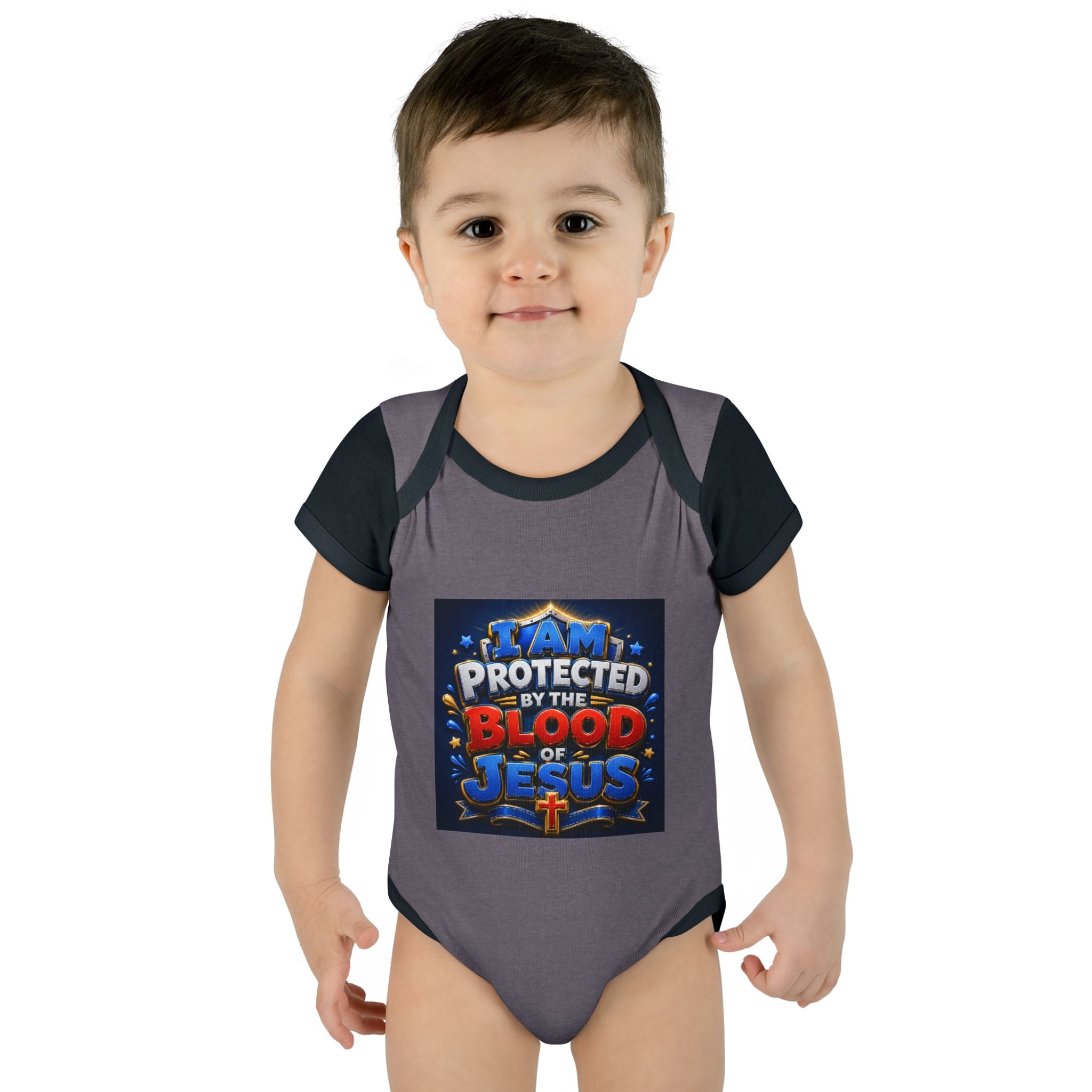Infant Bodysuit - "I Am Protected by the Blood of Jesus" Christian Baby Onesie, Religious Newborn Gift