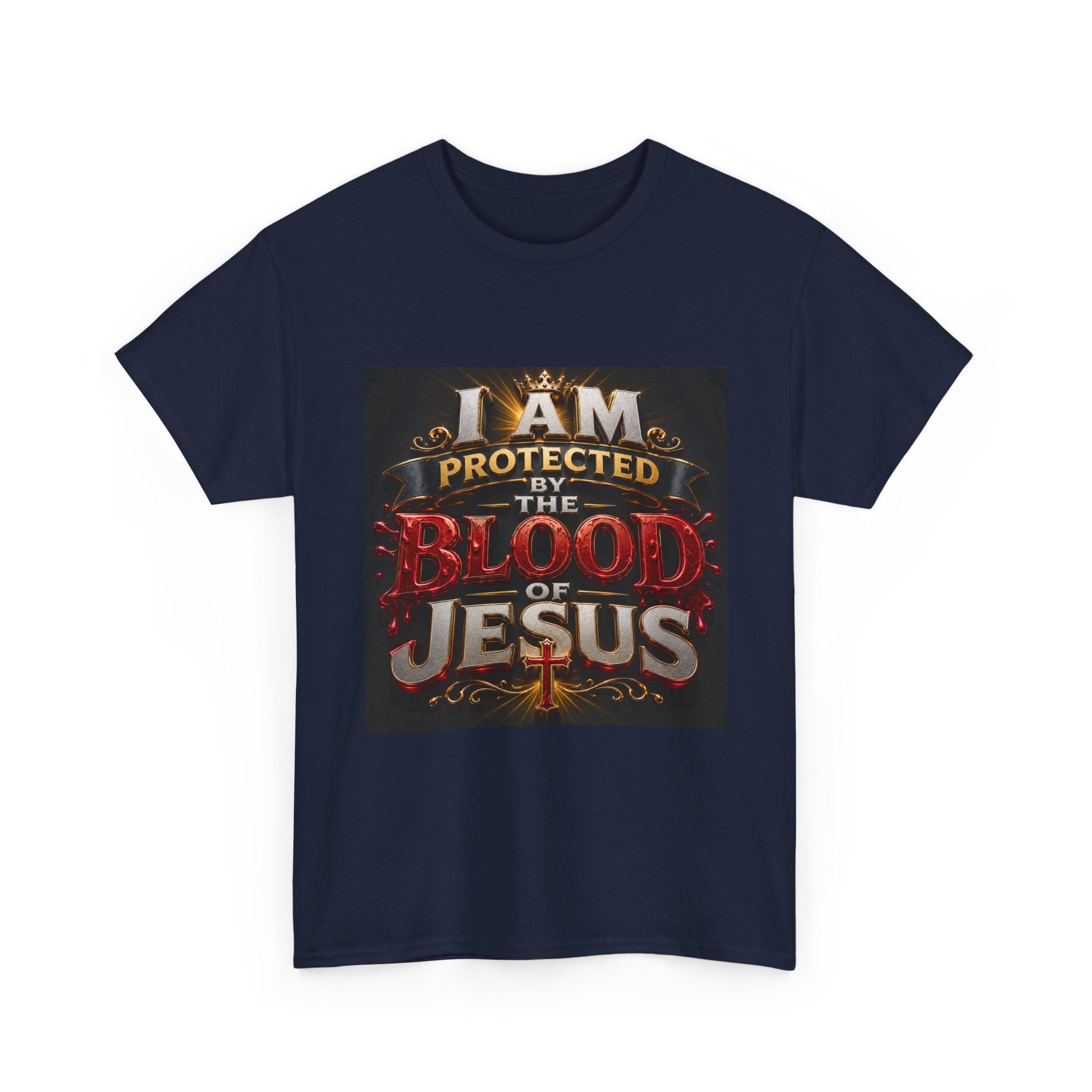 Christian T-Shirt - "I Am Protected by the Blood of Jesus" Faith Tee