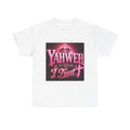 T-Shirt — "Yahweh In Whom I Trust" Christian Faith Tee (Pink Crown & Cross)