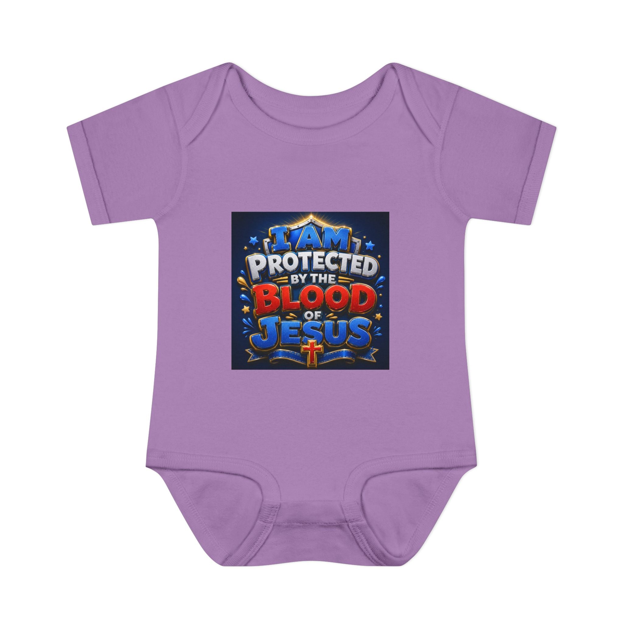 Infant Bodysuit - "I Am Protected by the Blood of Jesus" Christian Baby Onesie, Religious Newborn Gift