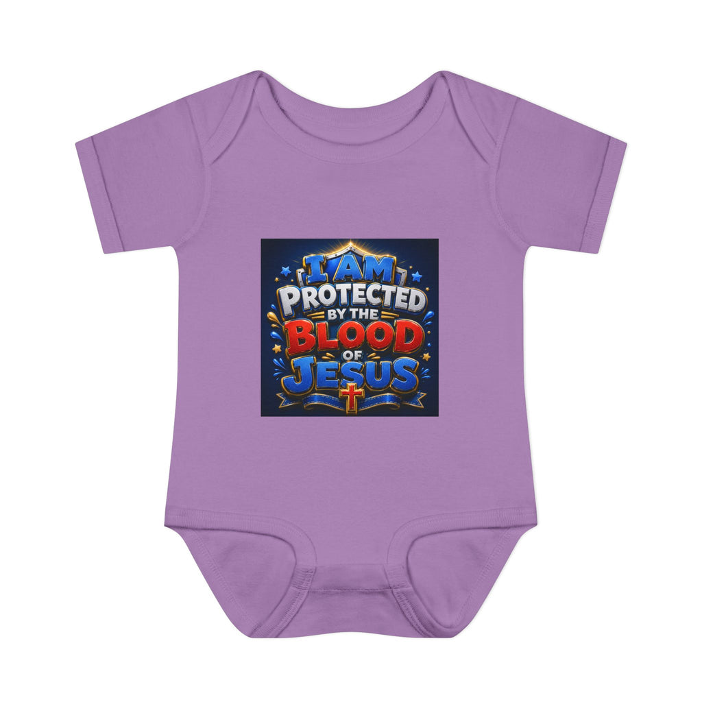 Infant Bodysuit - "I Am Protected by the Blood of Jesus" Christian Baby Onesie, Religious Newborn Gift