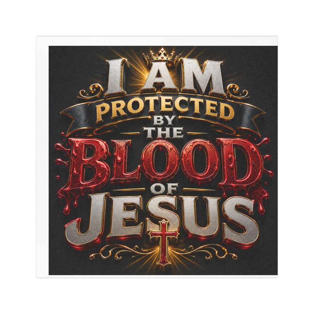 Car Magnet — "I Am Protected by the Blood of Jesus" Christian Faith Magnet