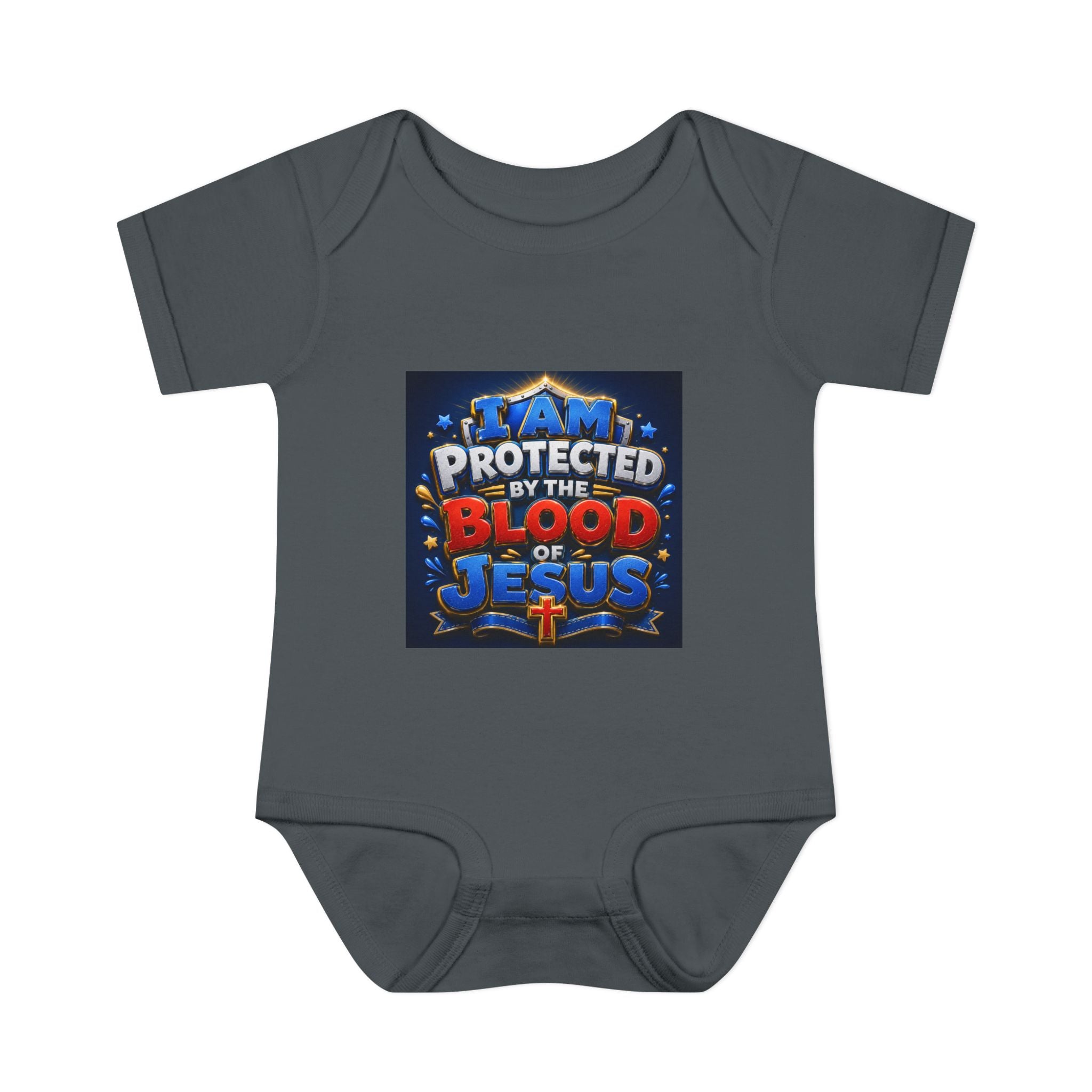 Infant Bodysuit - "I Am Protected by the Blood of Jesus" Christian Baby Onesie, Religious Newborn Gift