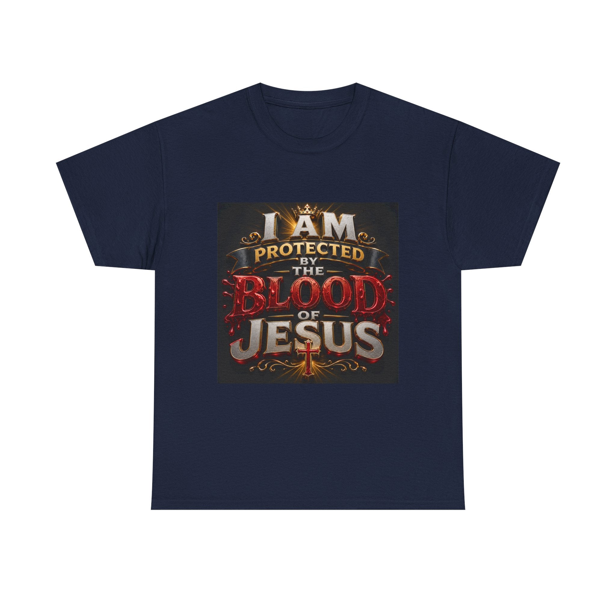 Christian T-Shirt - "I Am Protected by the Blood of Jesus" Faith Tee