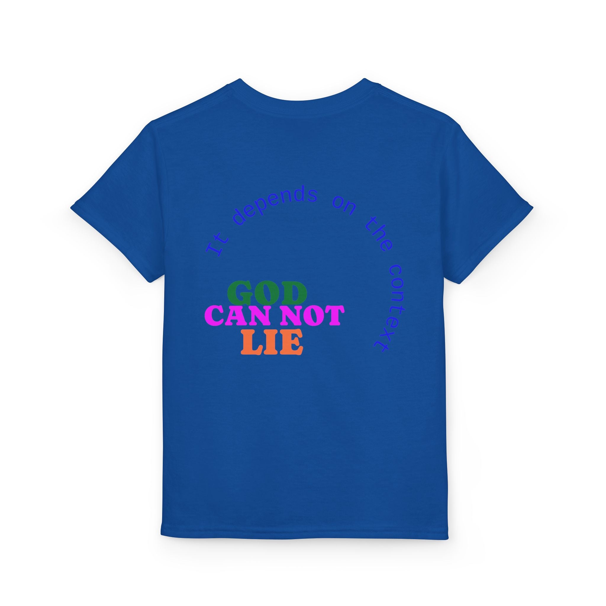 Youth T-Shirt — "What God Cannot Do Does Not Exist" Colorful Faith Graphic