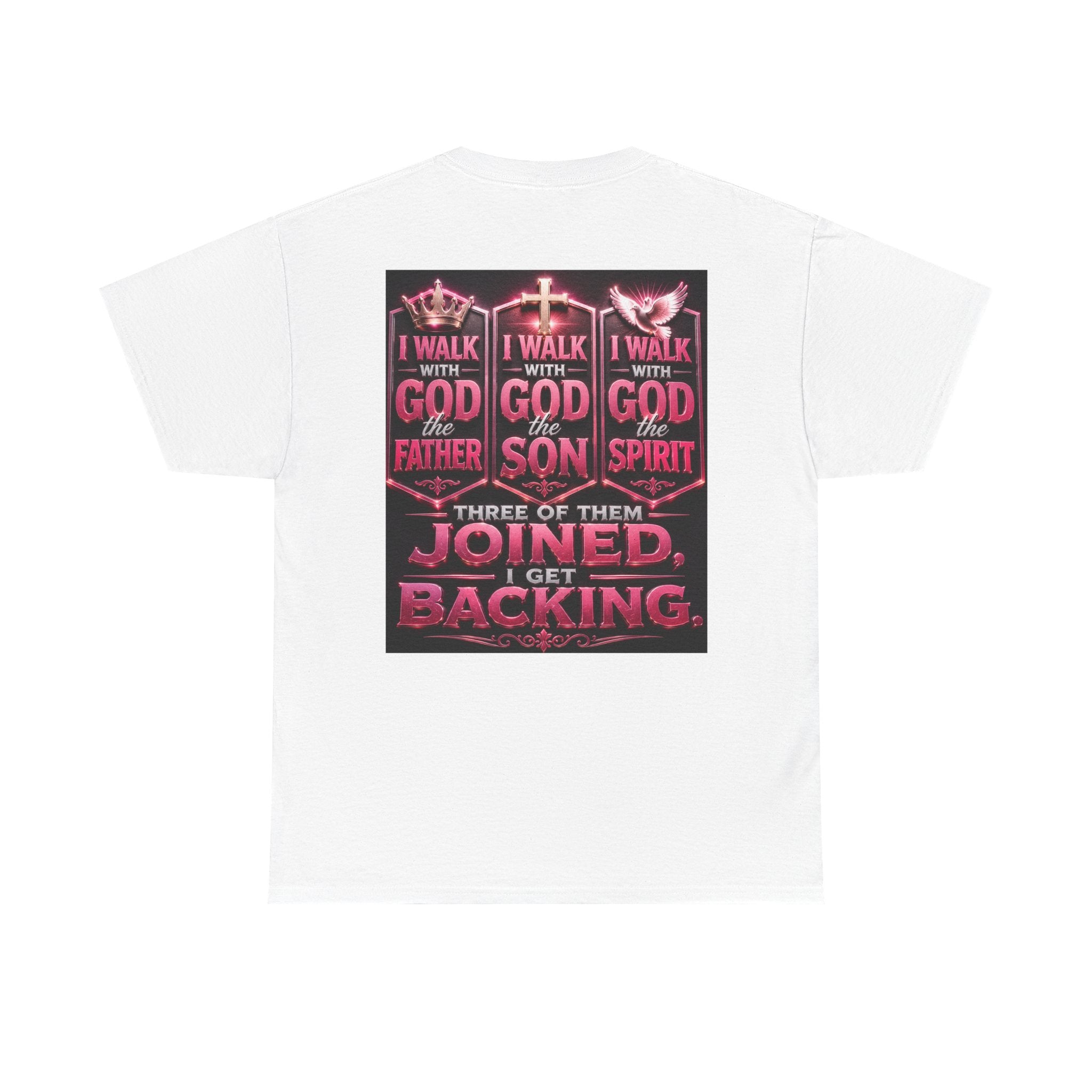 Christian Faith T-Shirt — "Who Do You Walk With?" Trinity Walk Tee