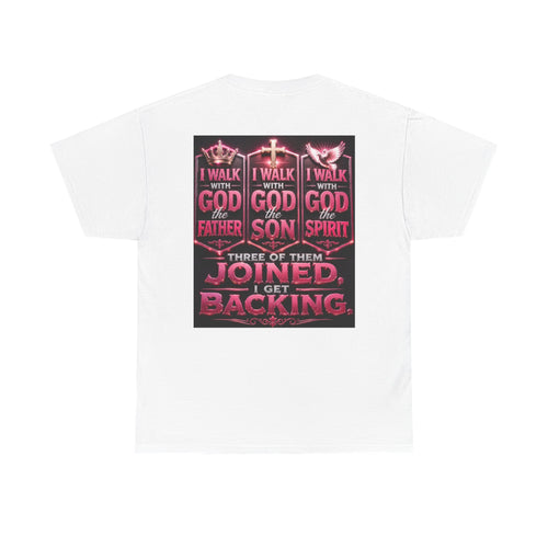 Christian Faith T-Shirt — "Who Do You Walk With?" Trinity Walk Tee
