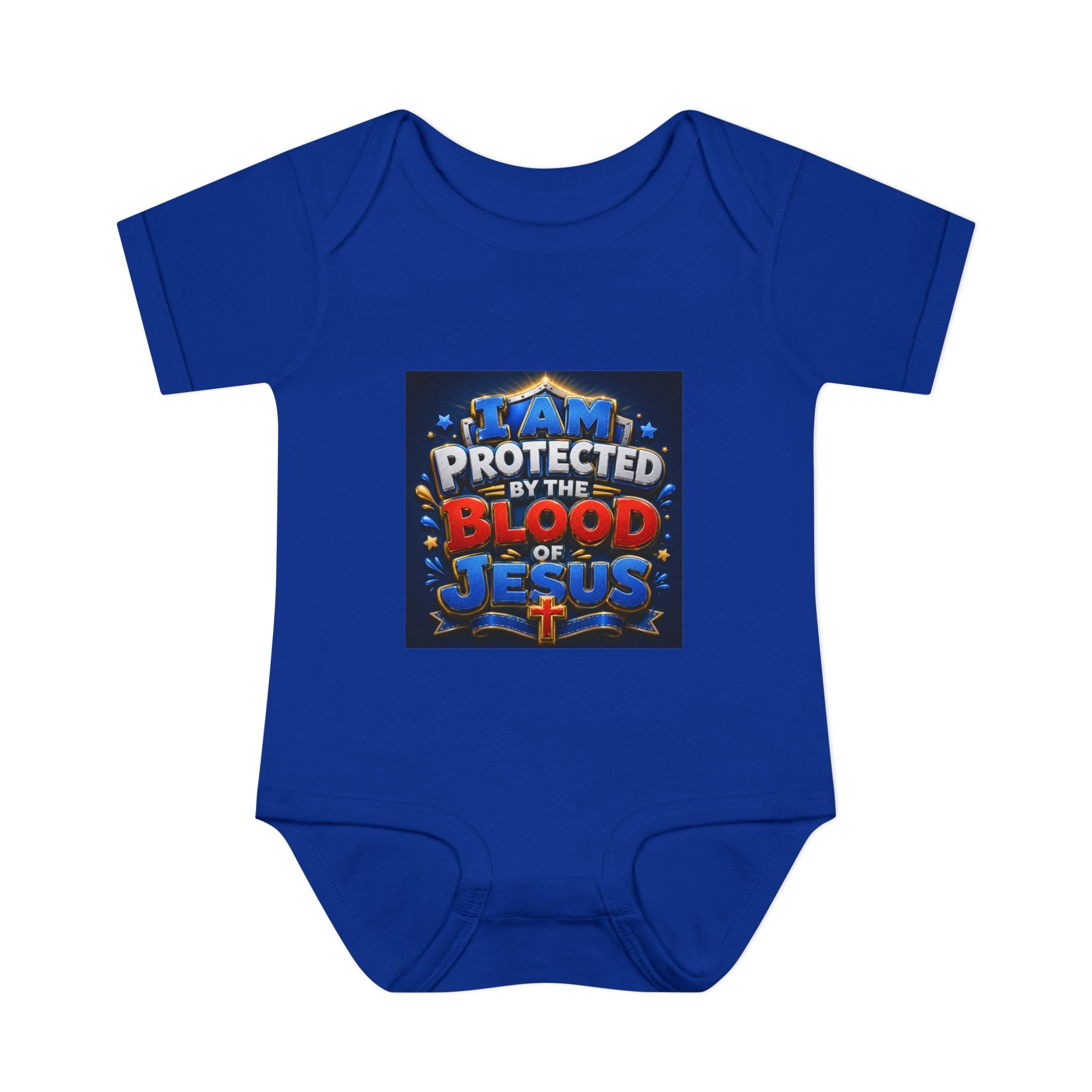 Infant Bodysuit - "I Am Protected by the Blood of Jesus" Christian Baby Onesie, Religious Newborn Gift
