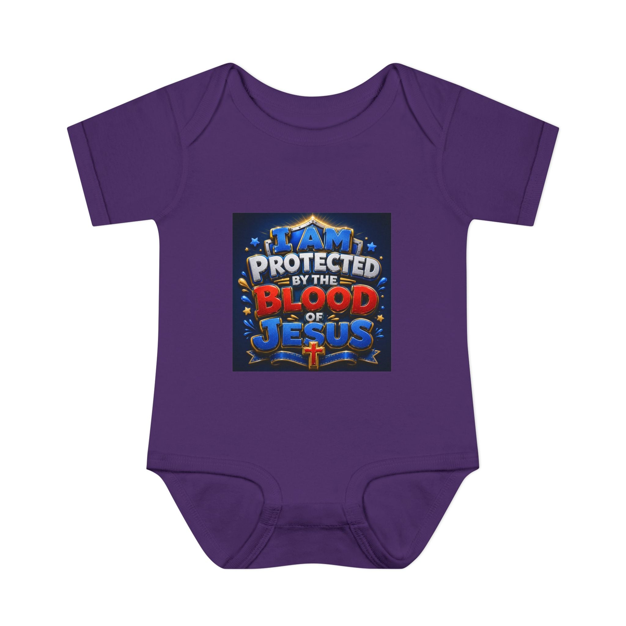 Infant Bodysuit - "I Am Protected by the Blood of Jesus" Christian Baby Onesie, Religious Newborn Gift