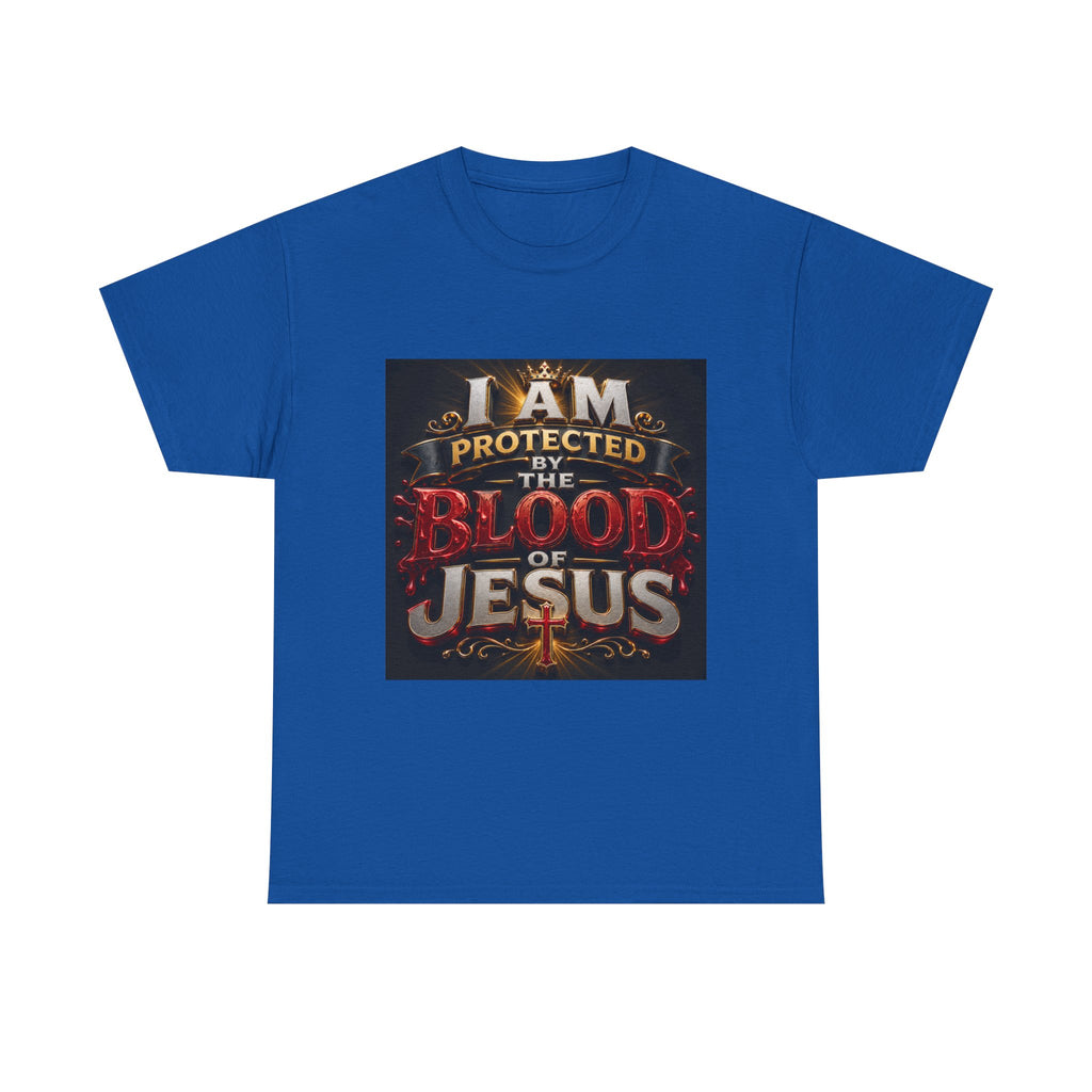 Christian T-Shirt - "I Am Protected by the Blood of Jesus" Faith Tee