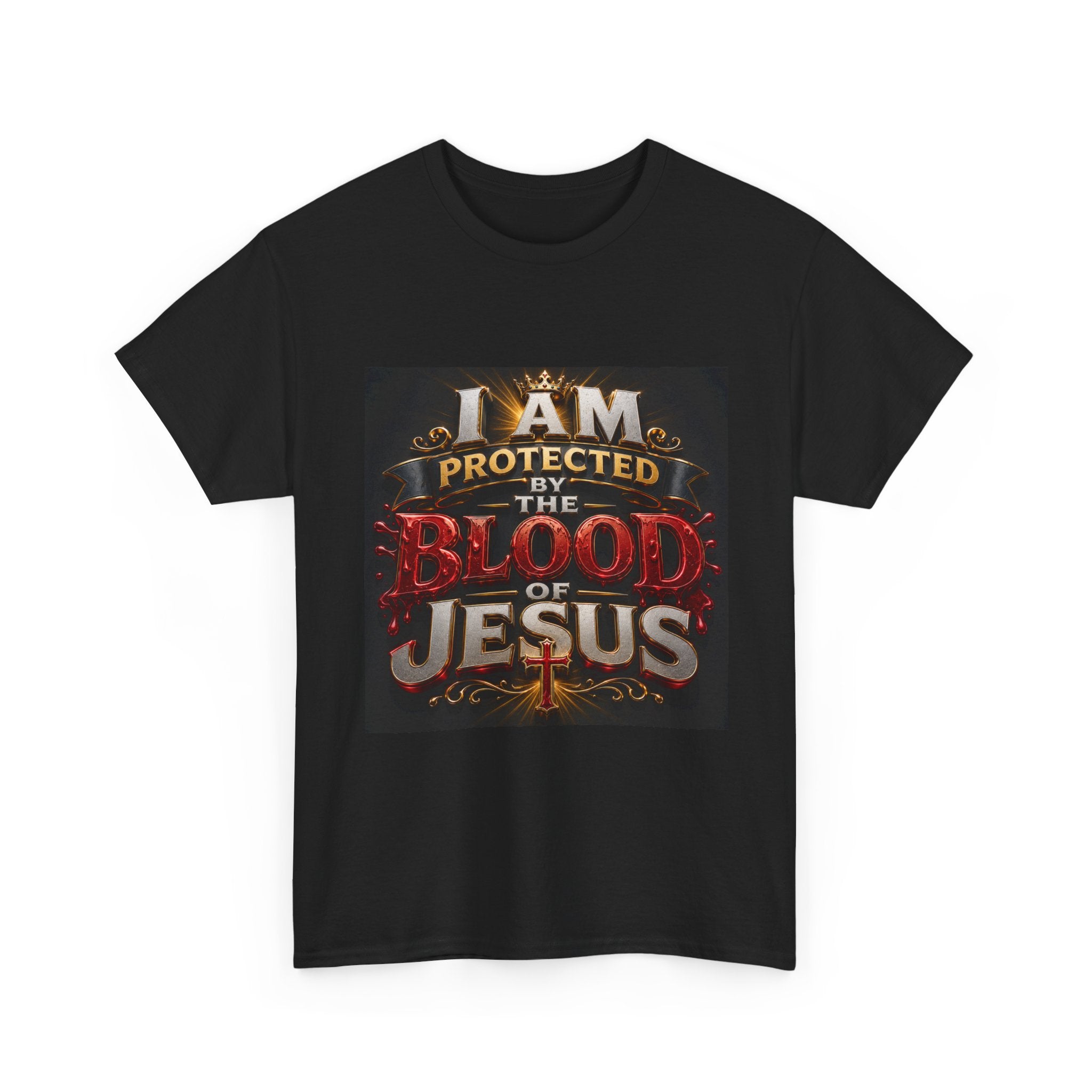 Christian T-Shirt - "I Am Protected by the Blood of Jesus" Faith Tee