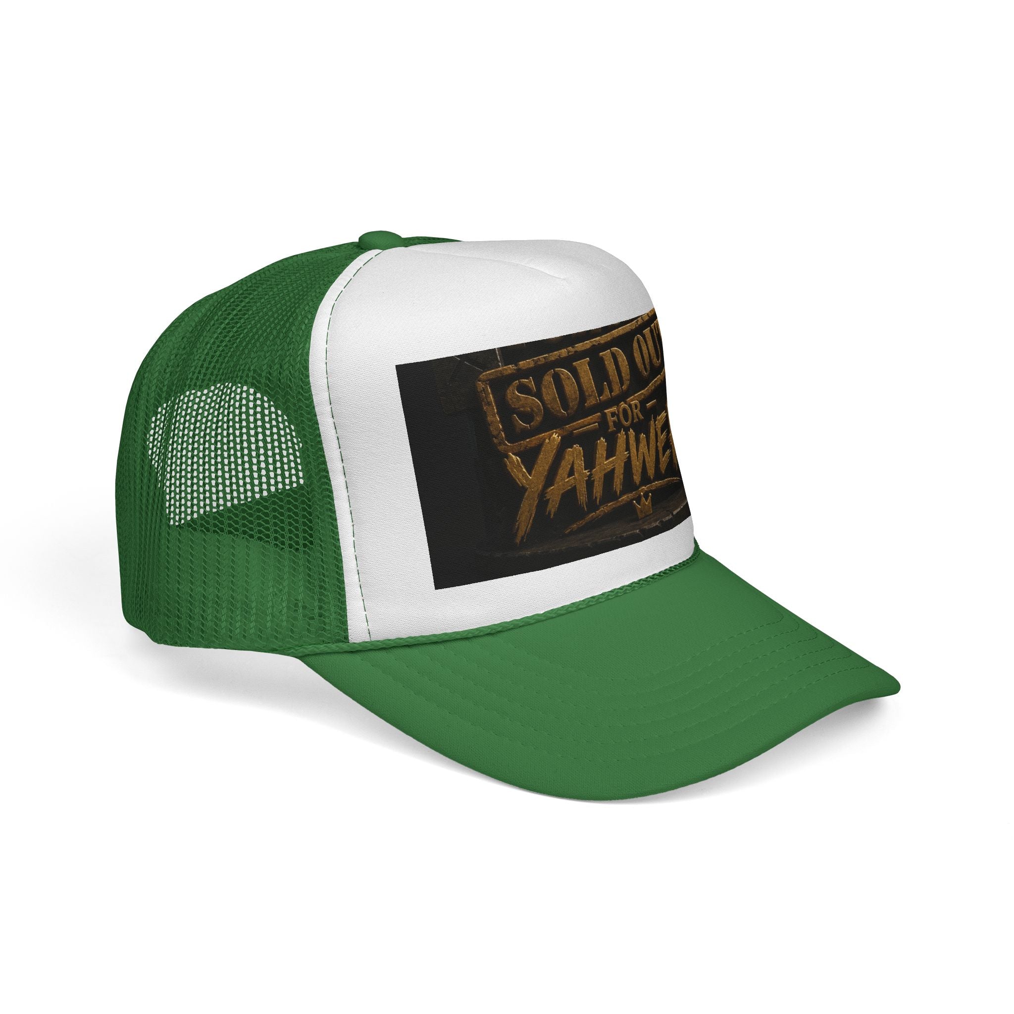 Sold Out for Yahweh Trucker Hat – Christian Faith Mesh Cap