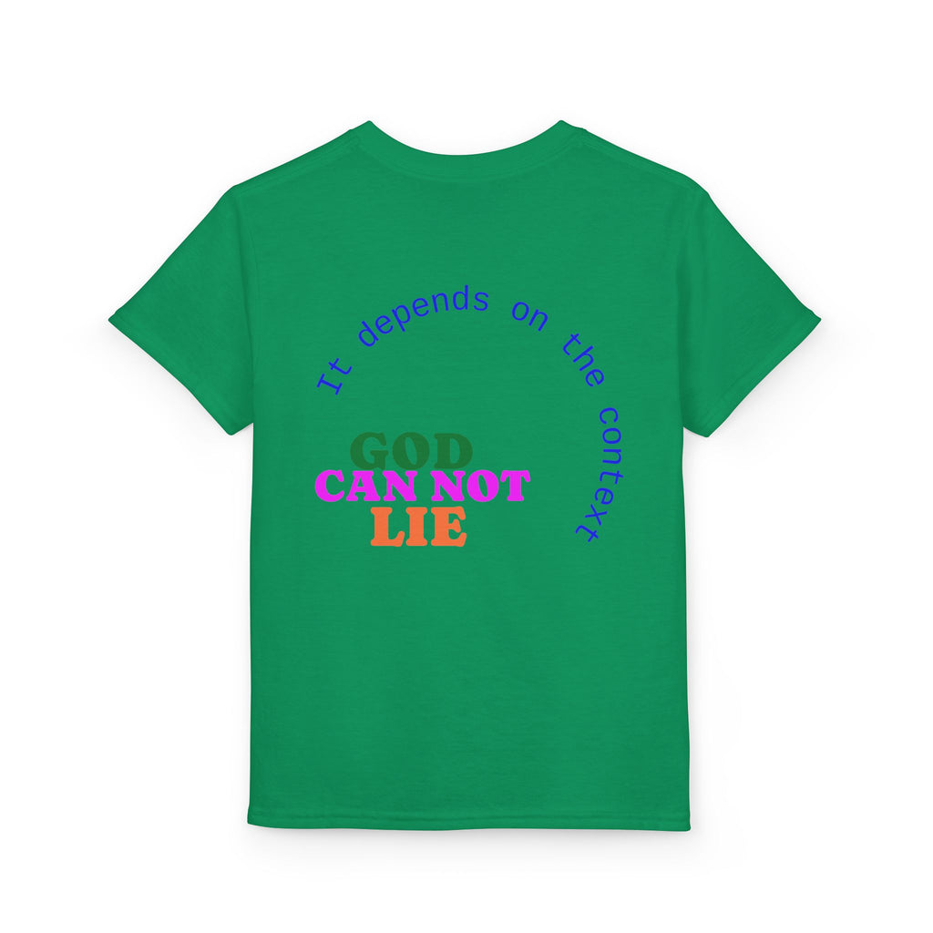 Youth T-Shirt — "What God Cannot Do Does Not Exist" Colorful Faith Graphic