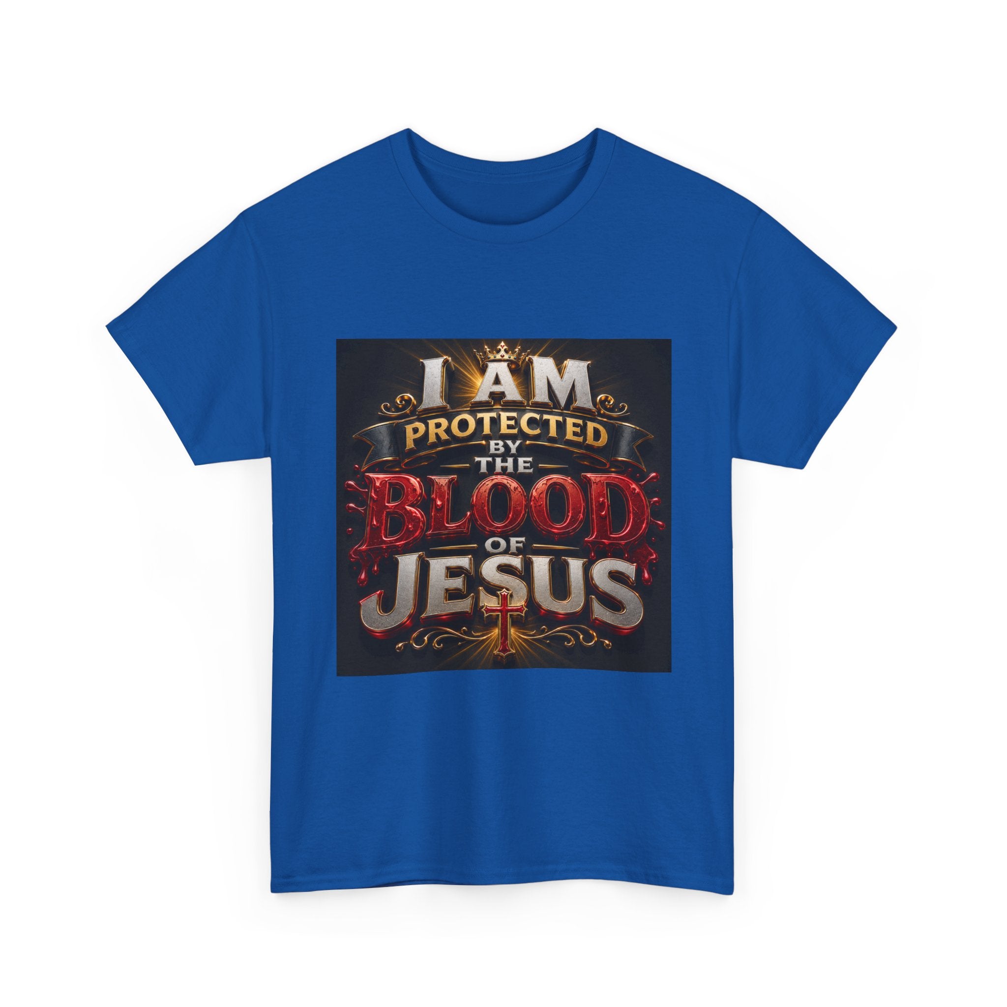 Christian T-Shirt - "I Am Protected by the Blood of Jesus" Faith Tee