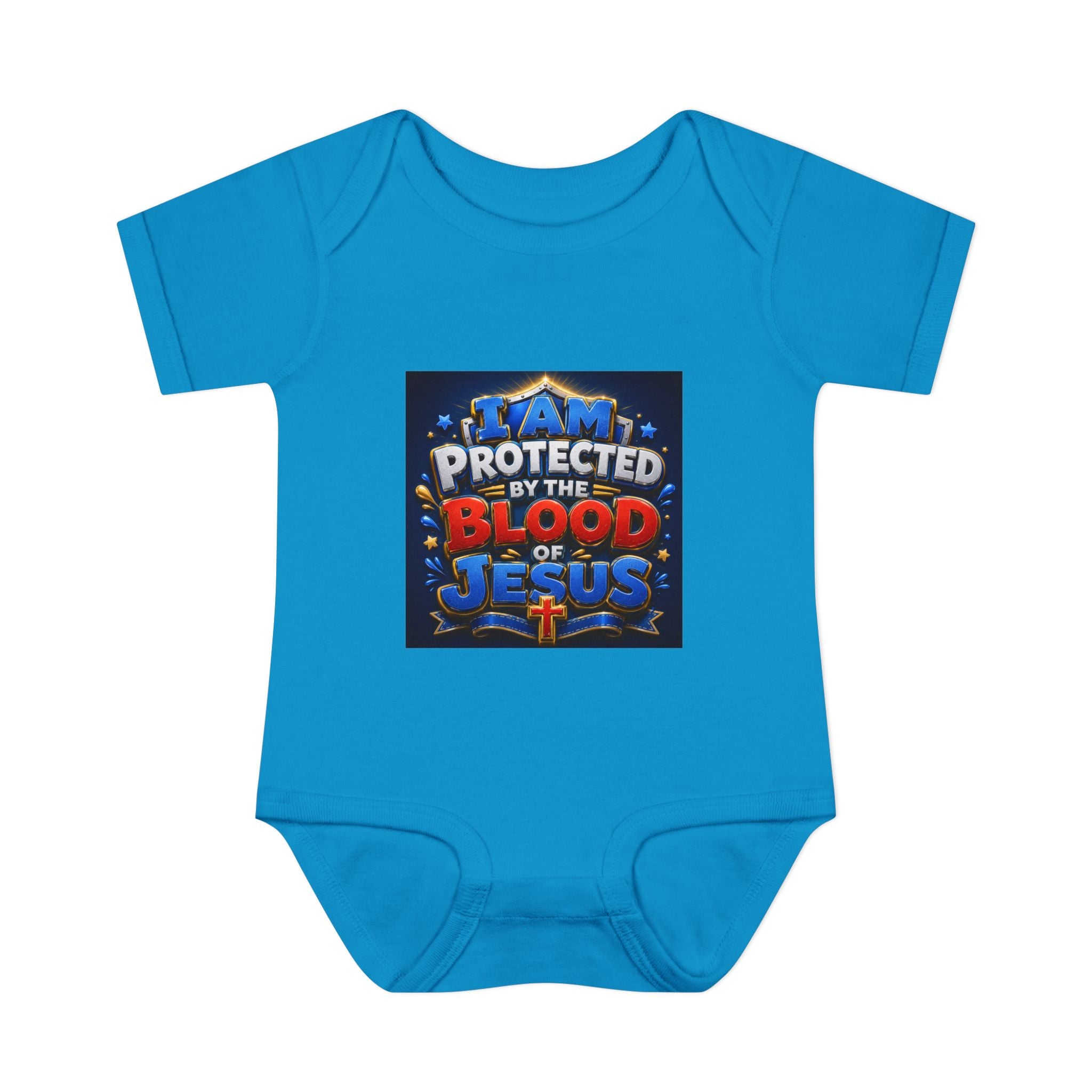 Infant Bodysuit - "I Am Protected by the Blood of Jesus" Christian Baby Onesie, Religious Newborn Gift