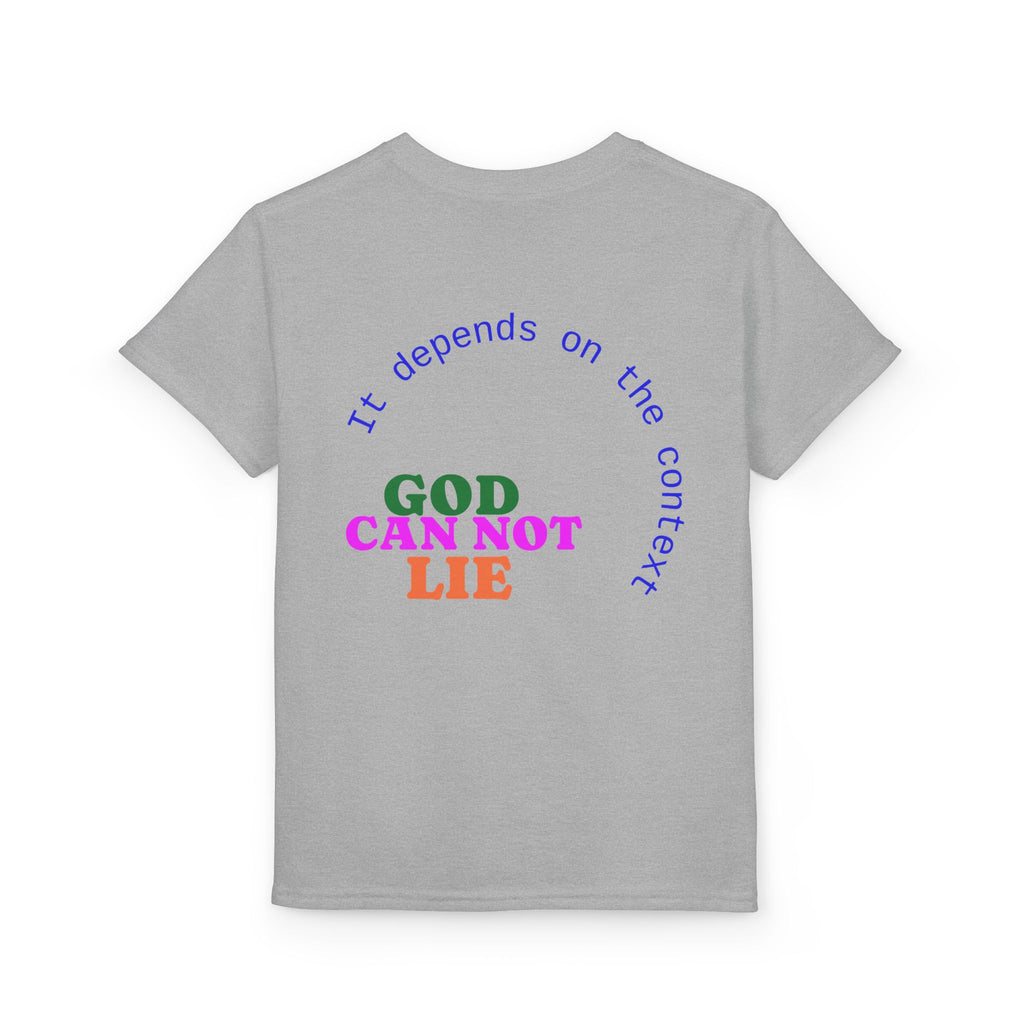 Youth T-Shirt — "What God Cannot Do Does Not Exist" Colorful Faith Graphic
