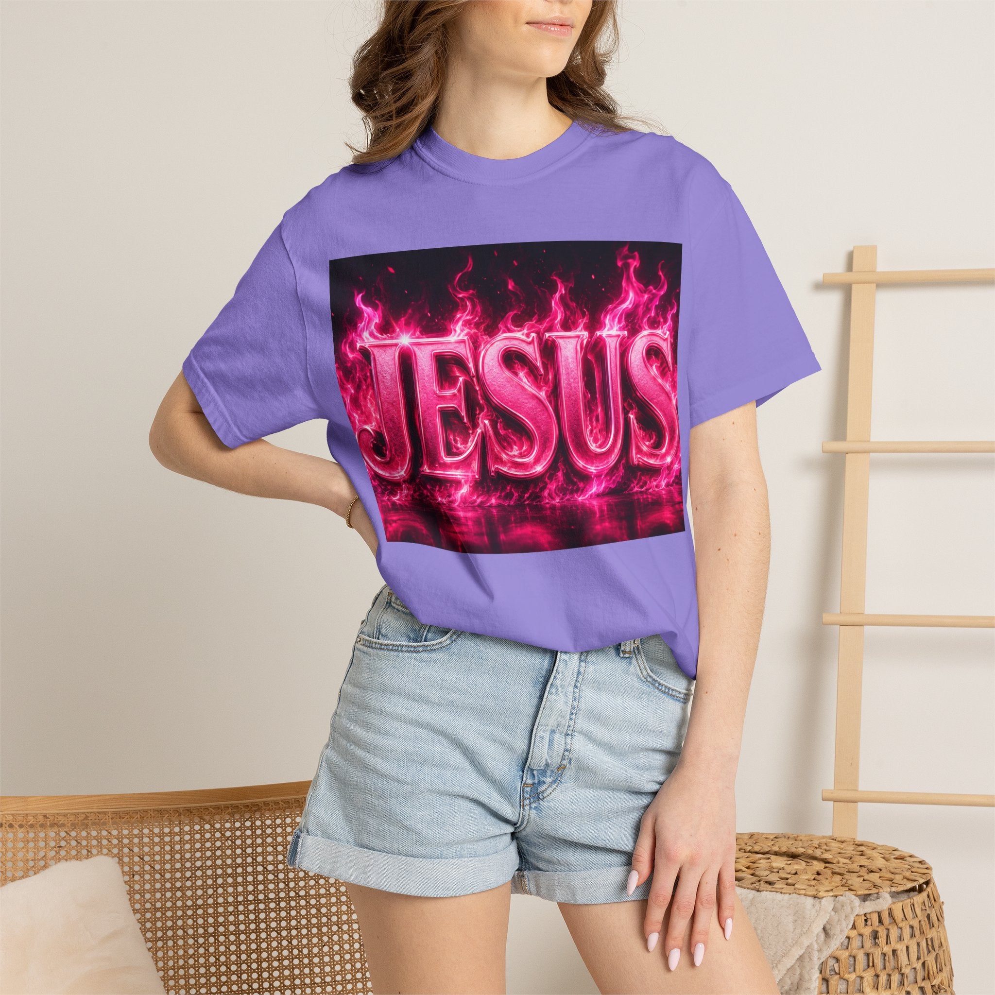 Jesus Pink Flame T-Shirt