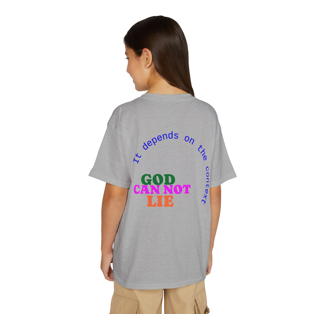 Youth T-Shirt — "What God Cannot Do Does Not Exist" Colorful Faith Graphic