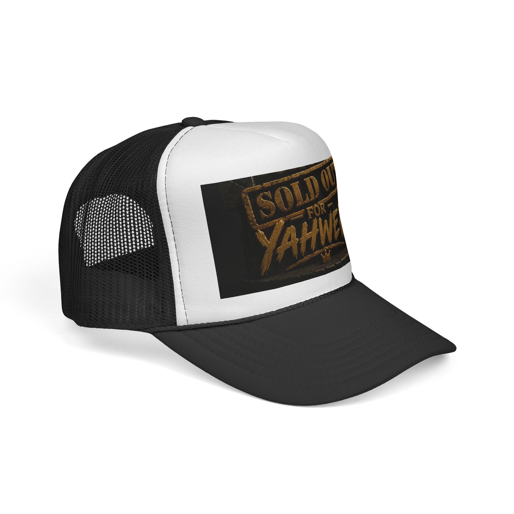 Sold Out for Yahweh Trucker Hat – Christian Faith Mesh Cap
