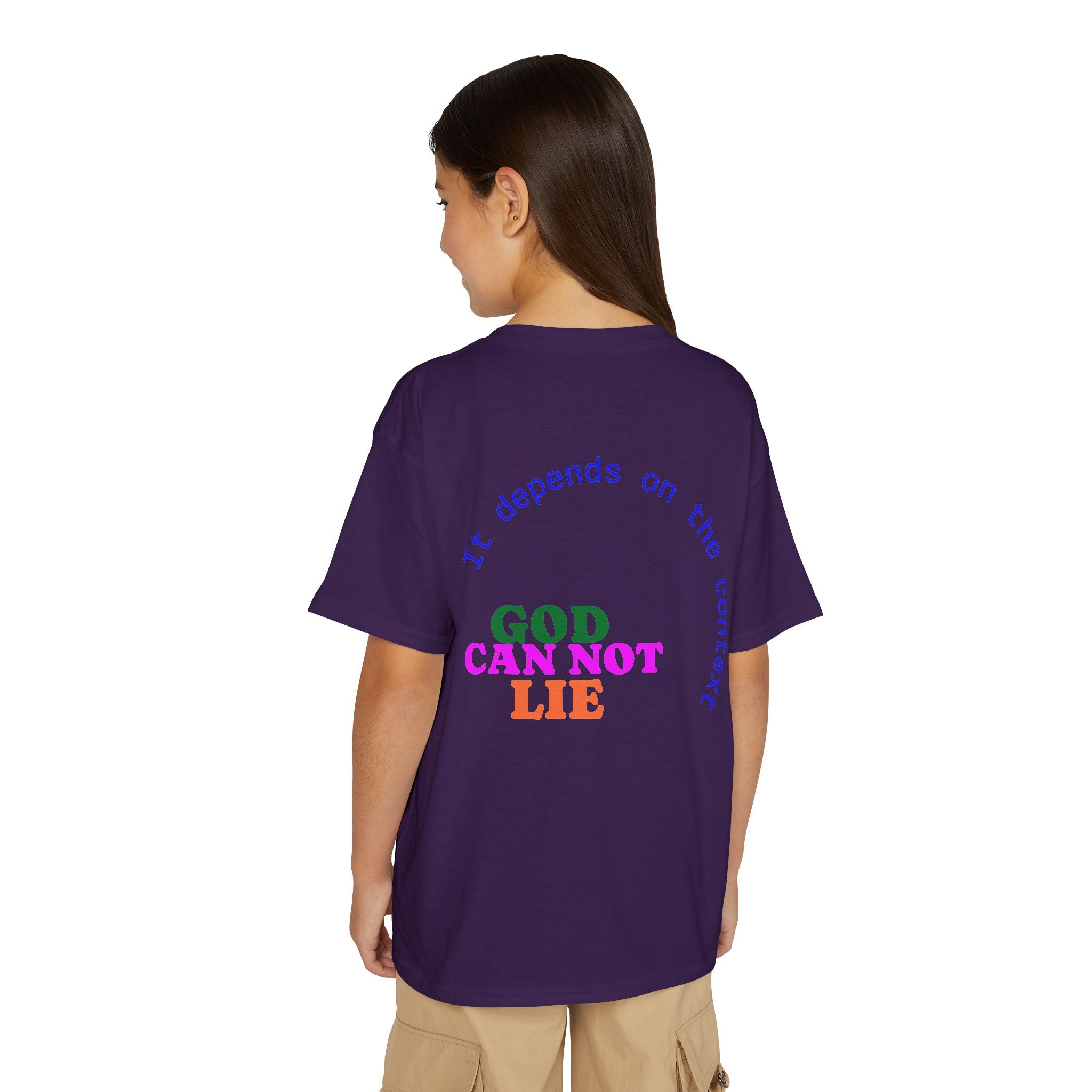 Youth T-Shirt — "What God Cannot Do Does Not Exist" Colorful Faith Graphic
