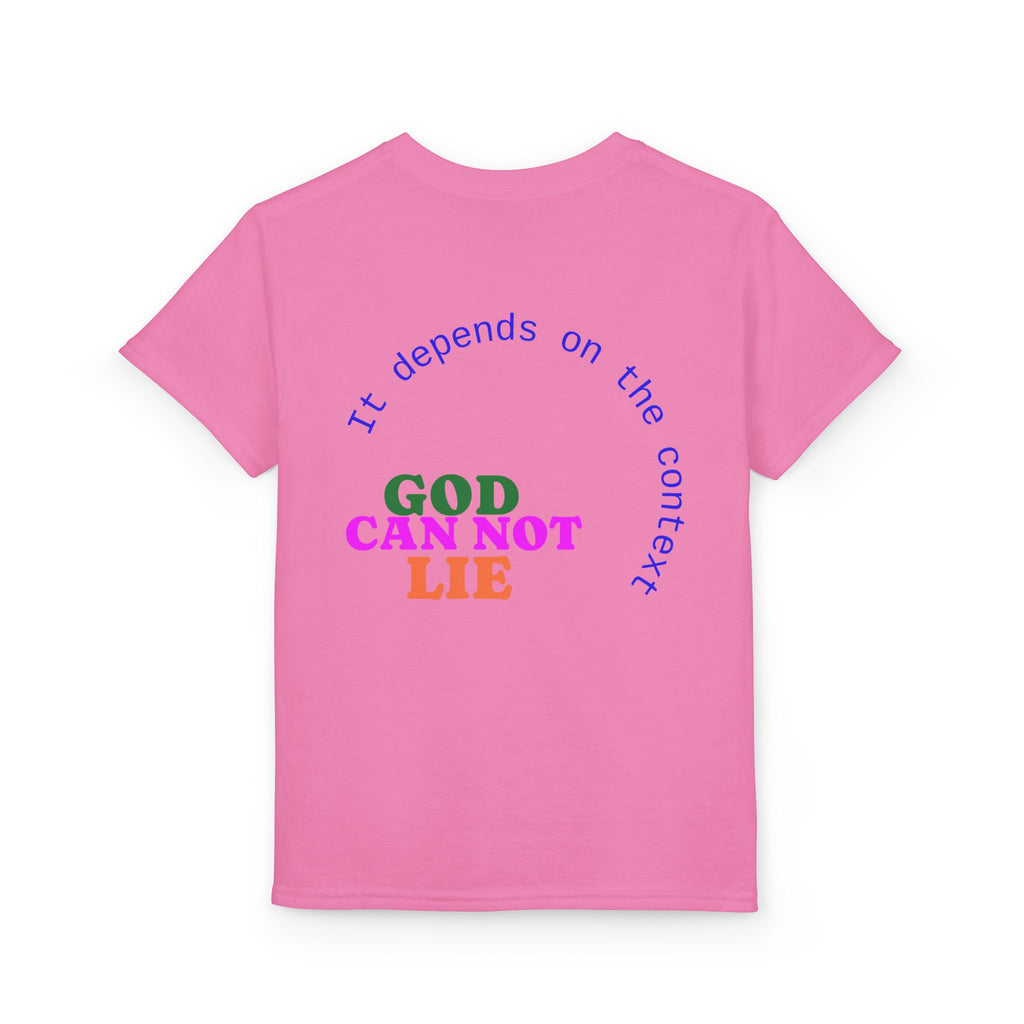 Youth T-Shirt — "What God Cannot Do Does Not Exist" Colorful Faith Graphic