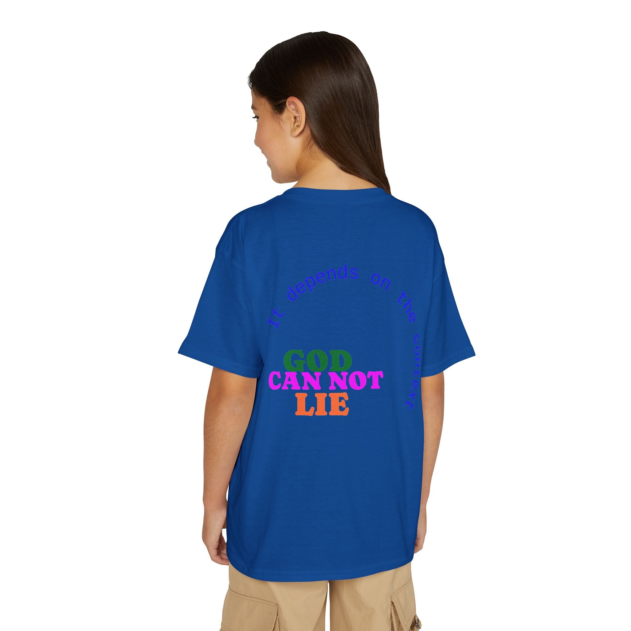 Youth T-Shirt — "What God Cannot Do Does Not Exist" Colorful Faith Graphic