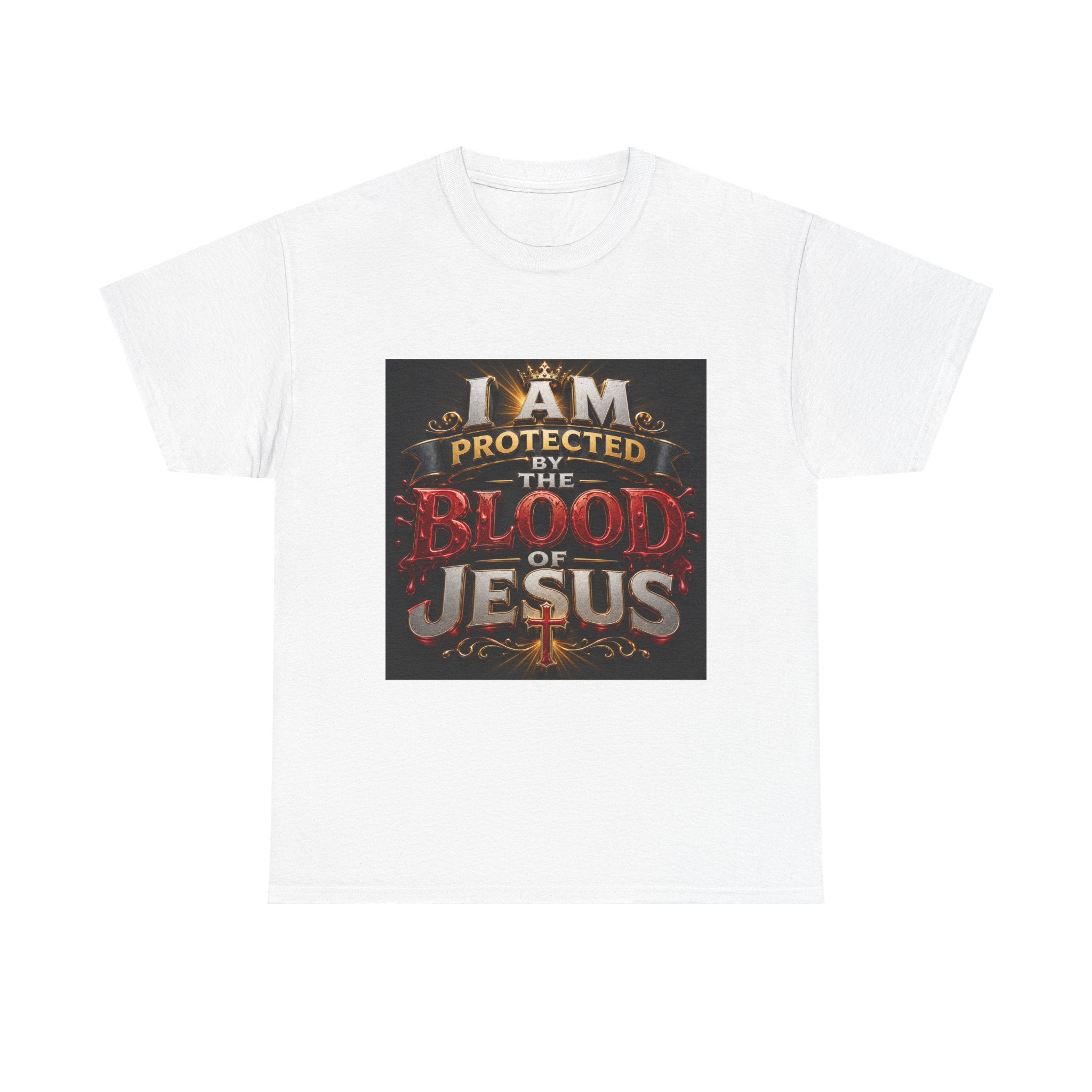 Christian T-Shirt - "I Am Protected by the Blood of Jesus" Faith Tee
