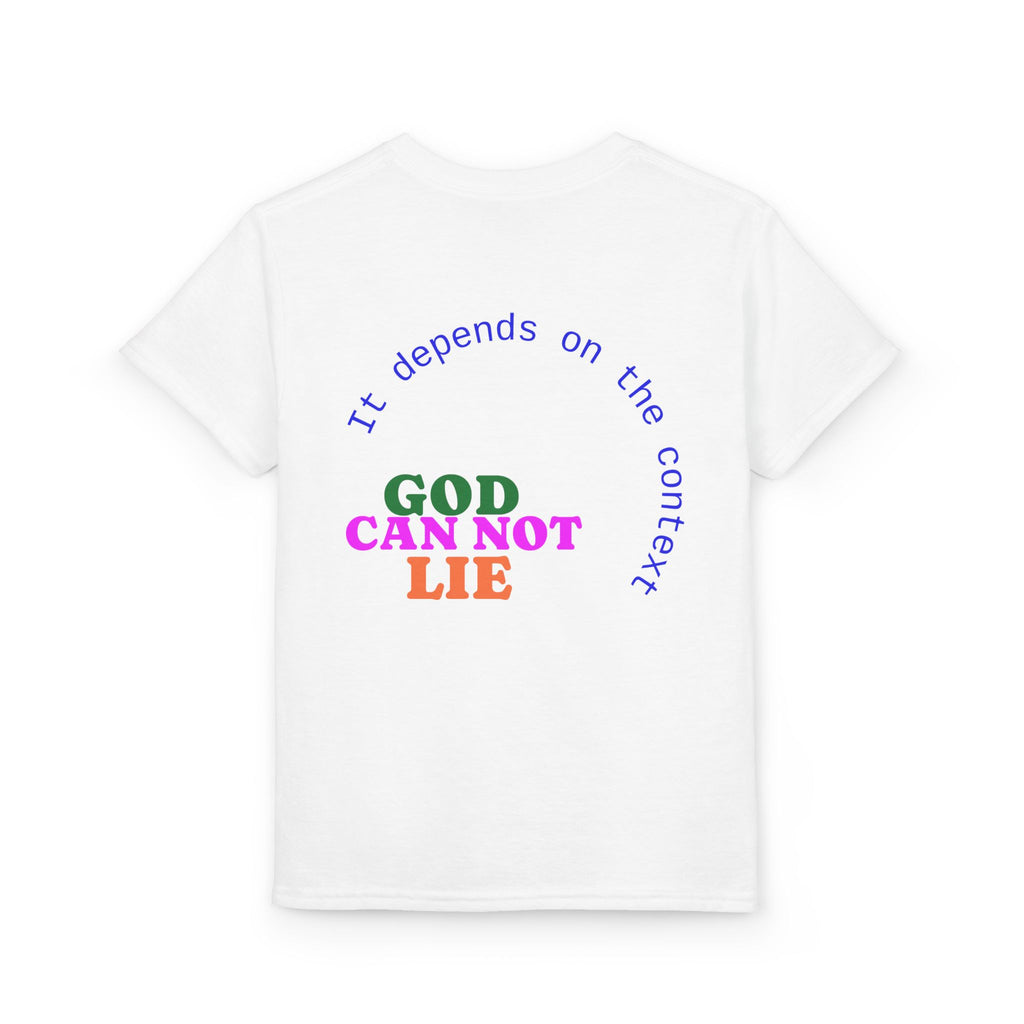 Youth T-Shirt — "What God Cannot Do Does Not Exist" Colorful Faith Graphic