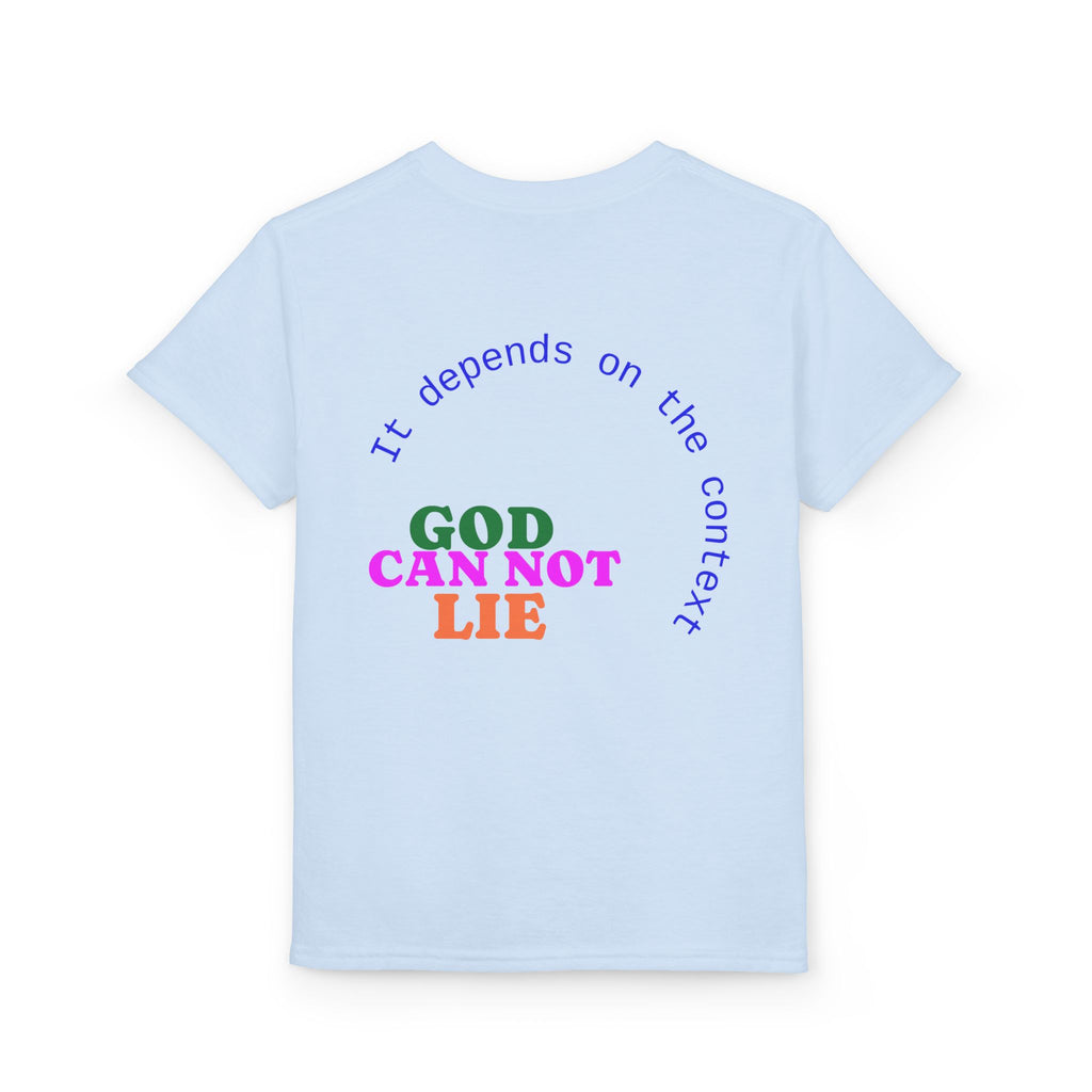 Youth T-Shirt — "What God Cannot Do Does Not Exist" Colorful Faith Graphic