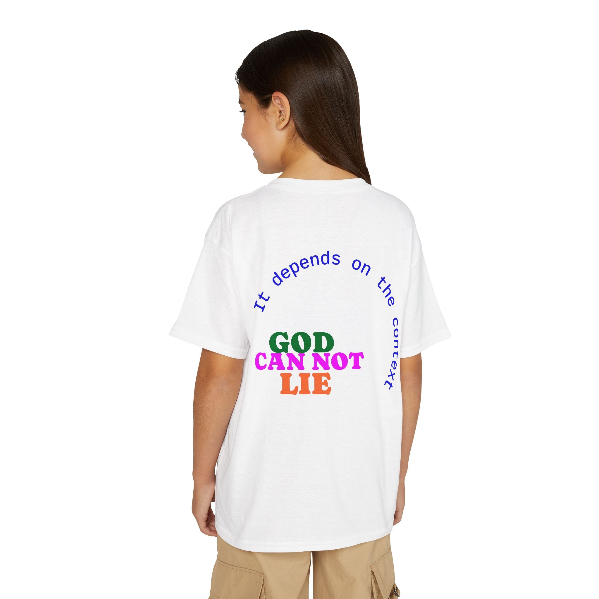Youth T-Shirt — "What God Cannot Do Does Not Exist" Colorful Faith Graphic