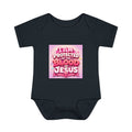 Infant Bodysuit — "I Am Protected by the Blood of Jesus" Pink Faith Baby Onesie
