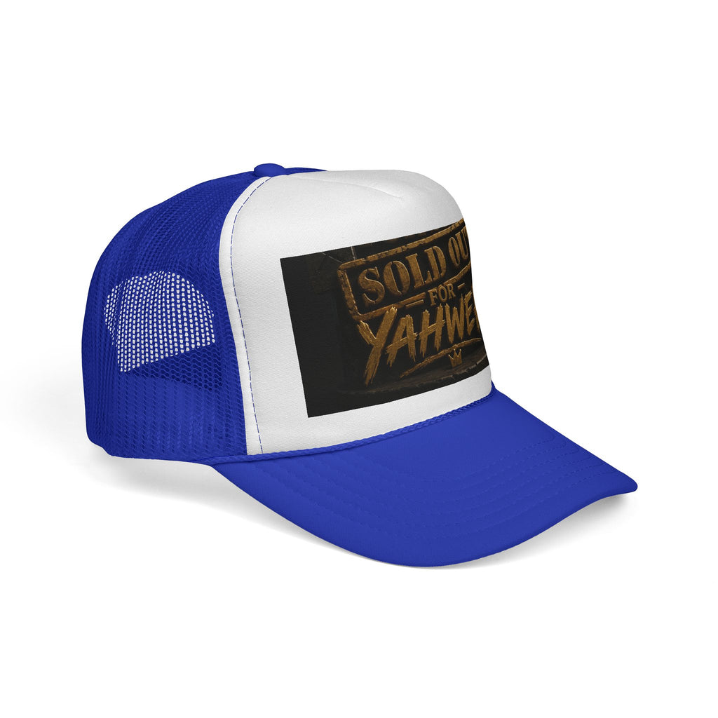 Sold Out for Yahweh Trucker Hat – Christian Faith Mesh Cap