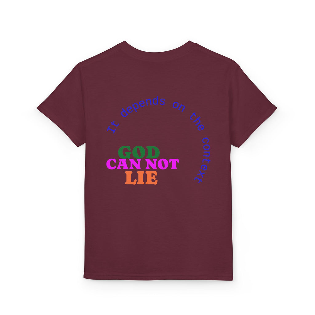 Youth T-Shirt — "What God Cannot Do Does Not Exist" Colorful Faith Graphic
