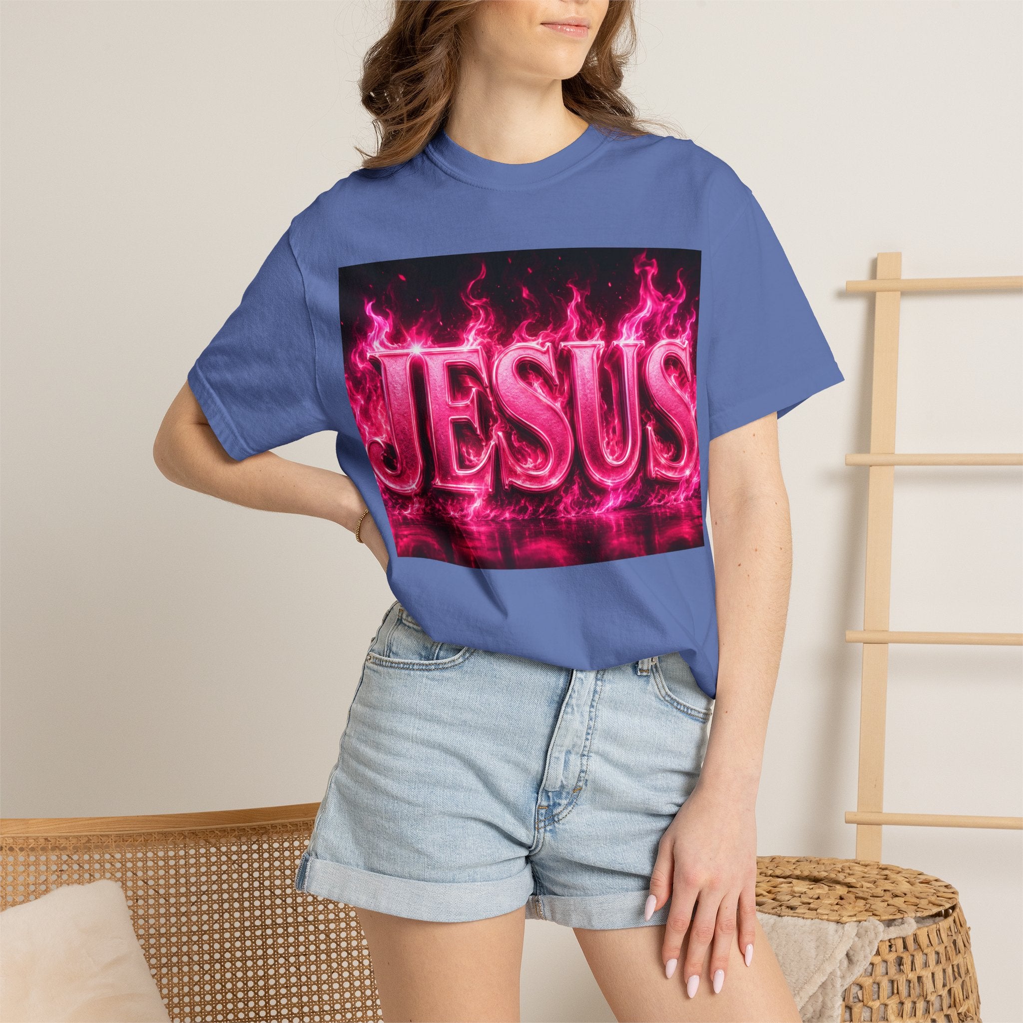 Jesus Pink Flame T-Shirt