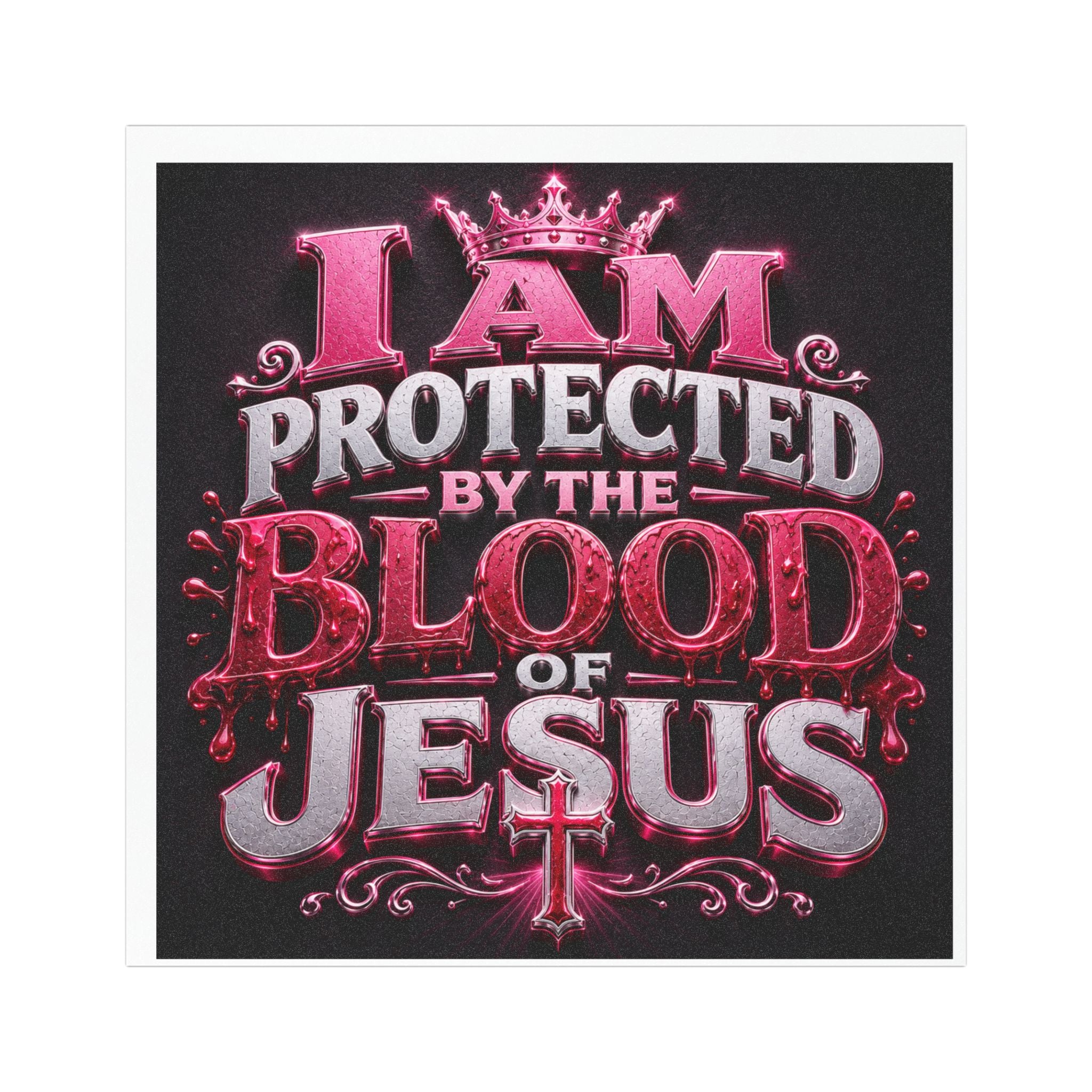 Car Magnet — "I Am Protected by the Blood of Jesus" Religious Christian Faith Sticker