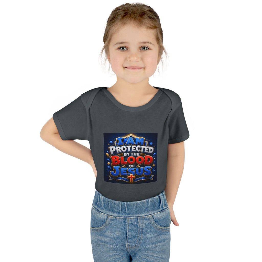 Infant Bodysuit - "I Am Protected by the Blood of Jesus" Christian Baby Onesie, Religious Newborn Gift