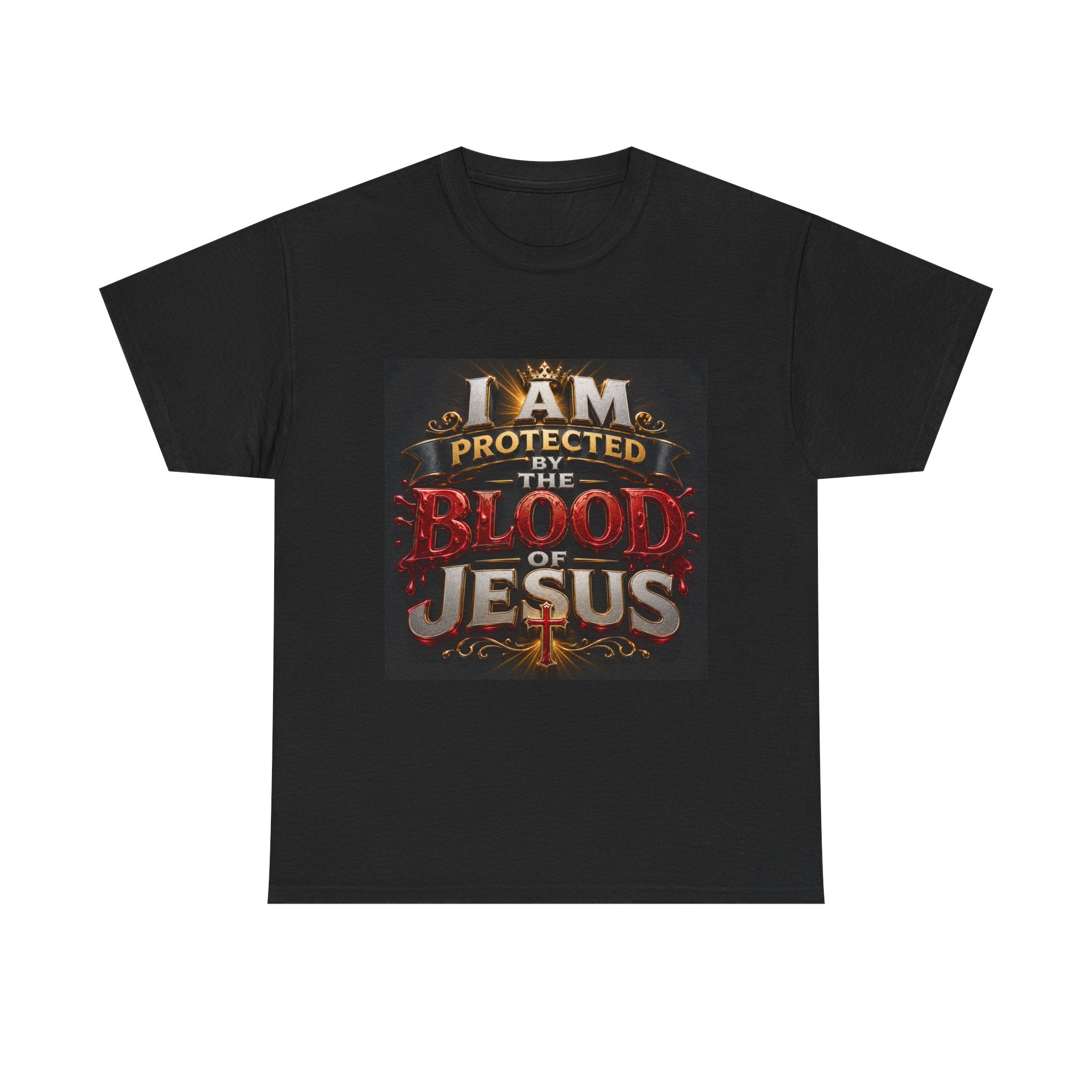 Christian T-Shirt - "I Am Protected by the Blood of Jesus" Faith Tee
