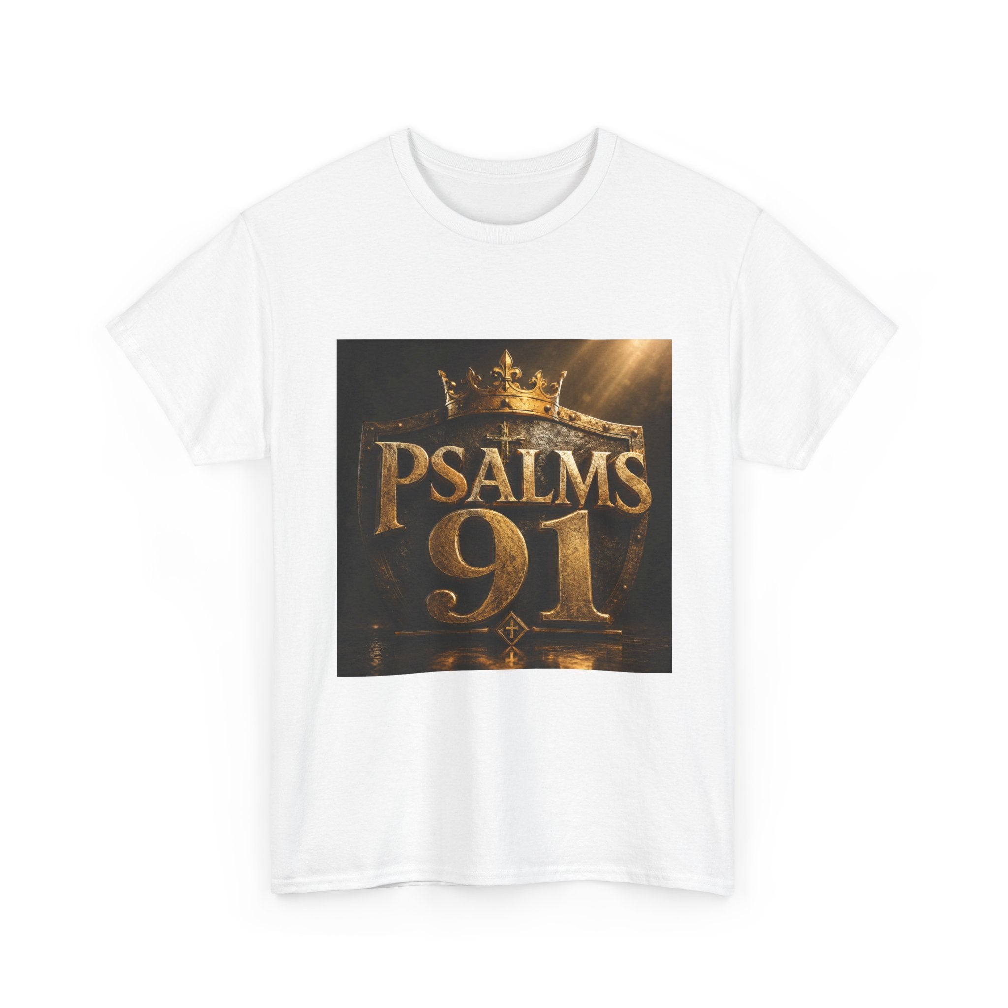 Psalms 91 Tee — Inspirational Christian Faith T-Shirt with Crown Design