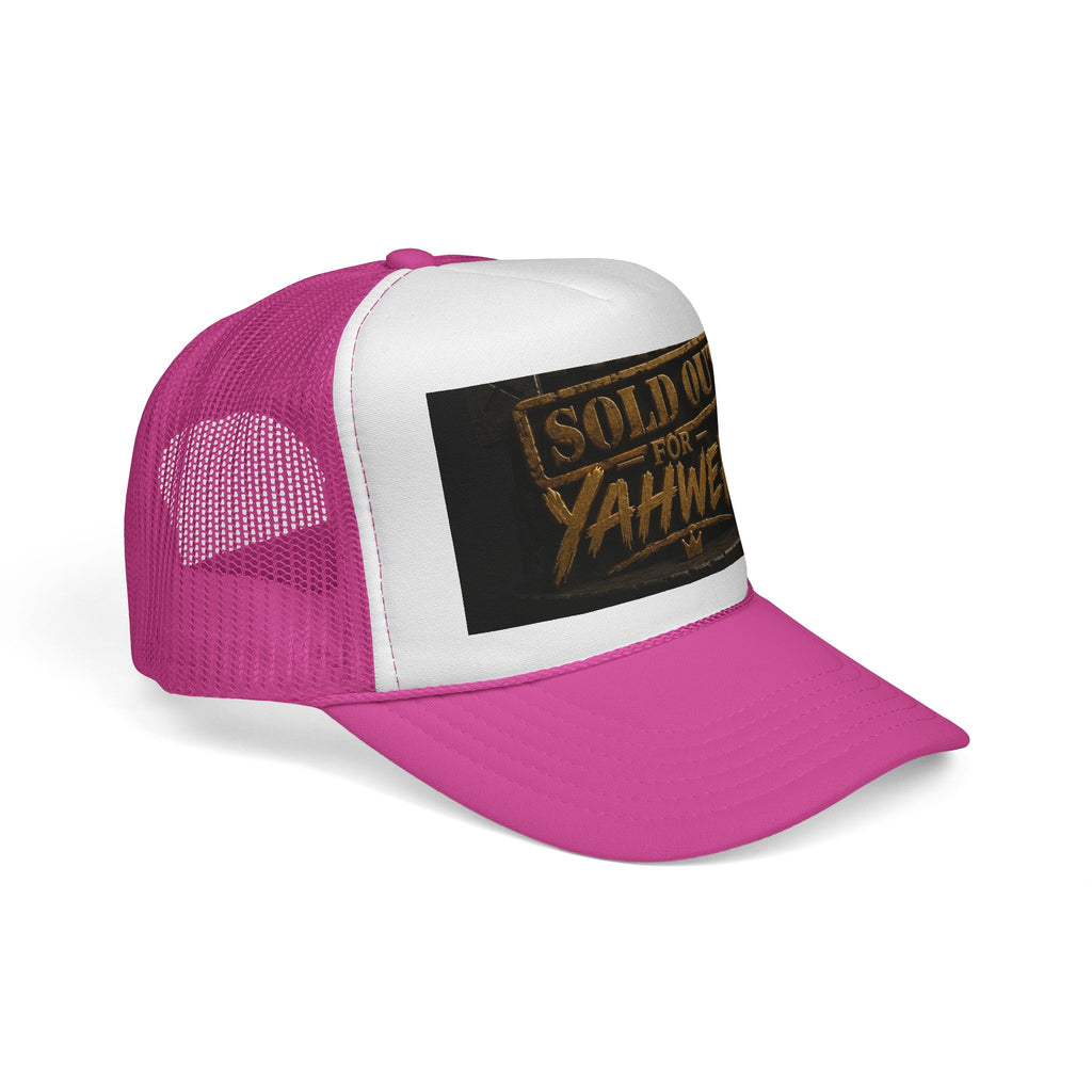 Sold Out for Yahweh Trucker Hat – Christian Faith Mesh Cap