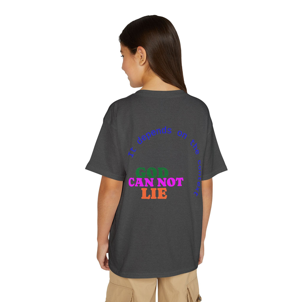 Youth T-Shirt — "What God Cannot Do Does Not Exist" Colorful Faith Graphic